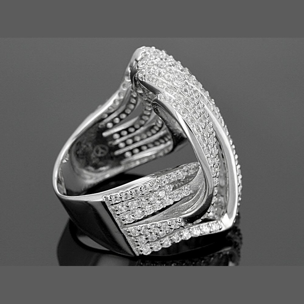 Sterling Silver Diamond Simulant Ring