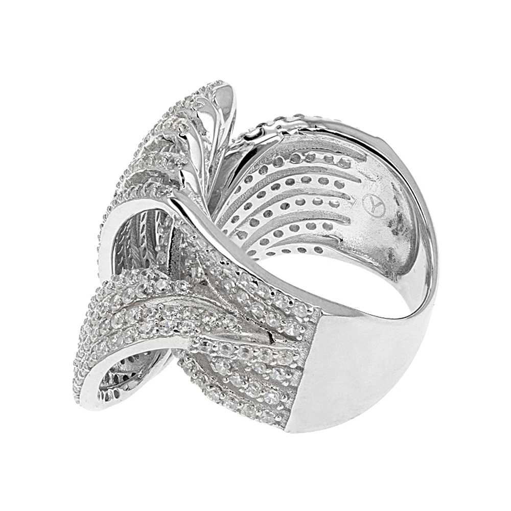 Sterling Silver Diamond Simulant Ring
