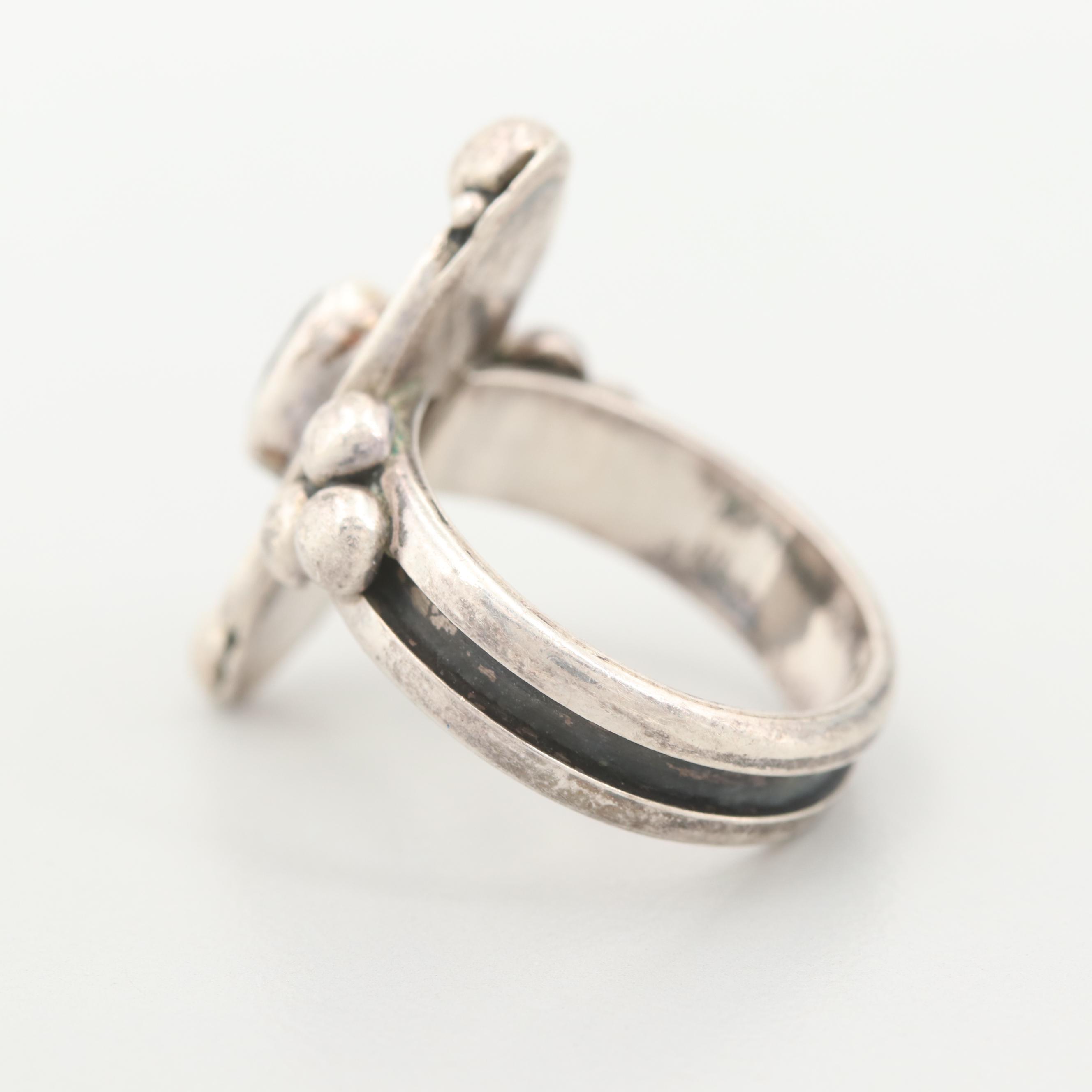 Sterling Silver Garnet Ring