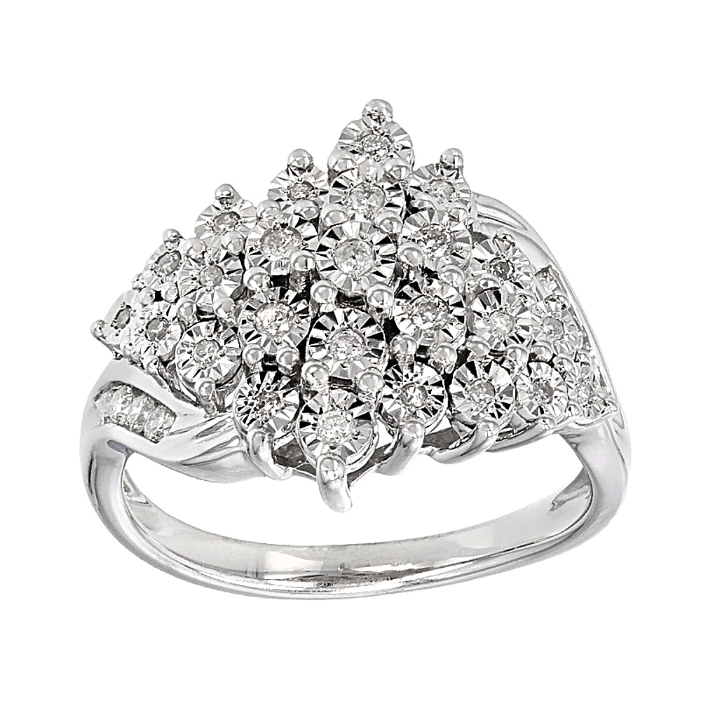 Sterling Silver Diamond Ring