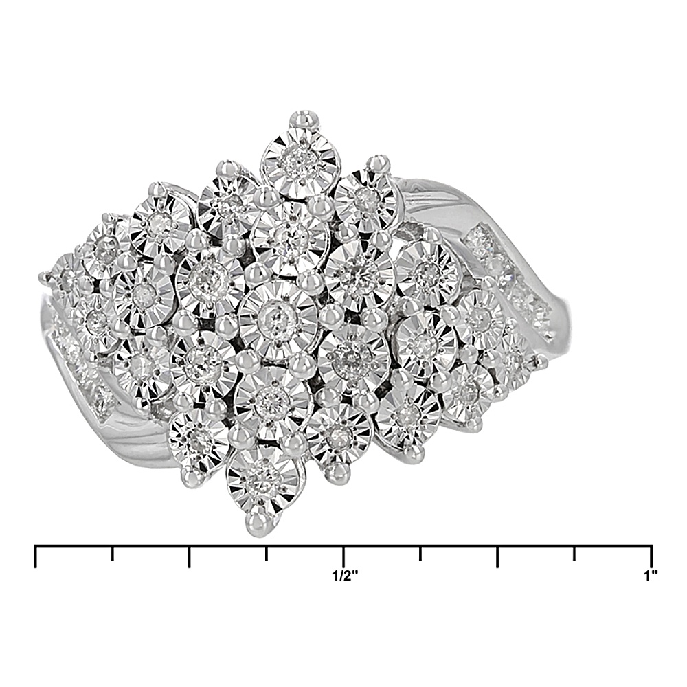 Sterling Silver Diamond Ring