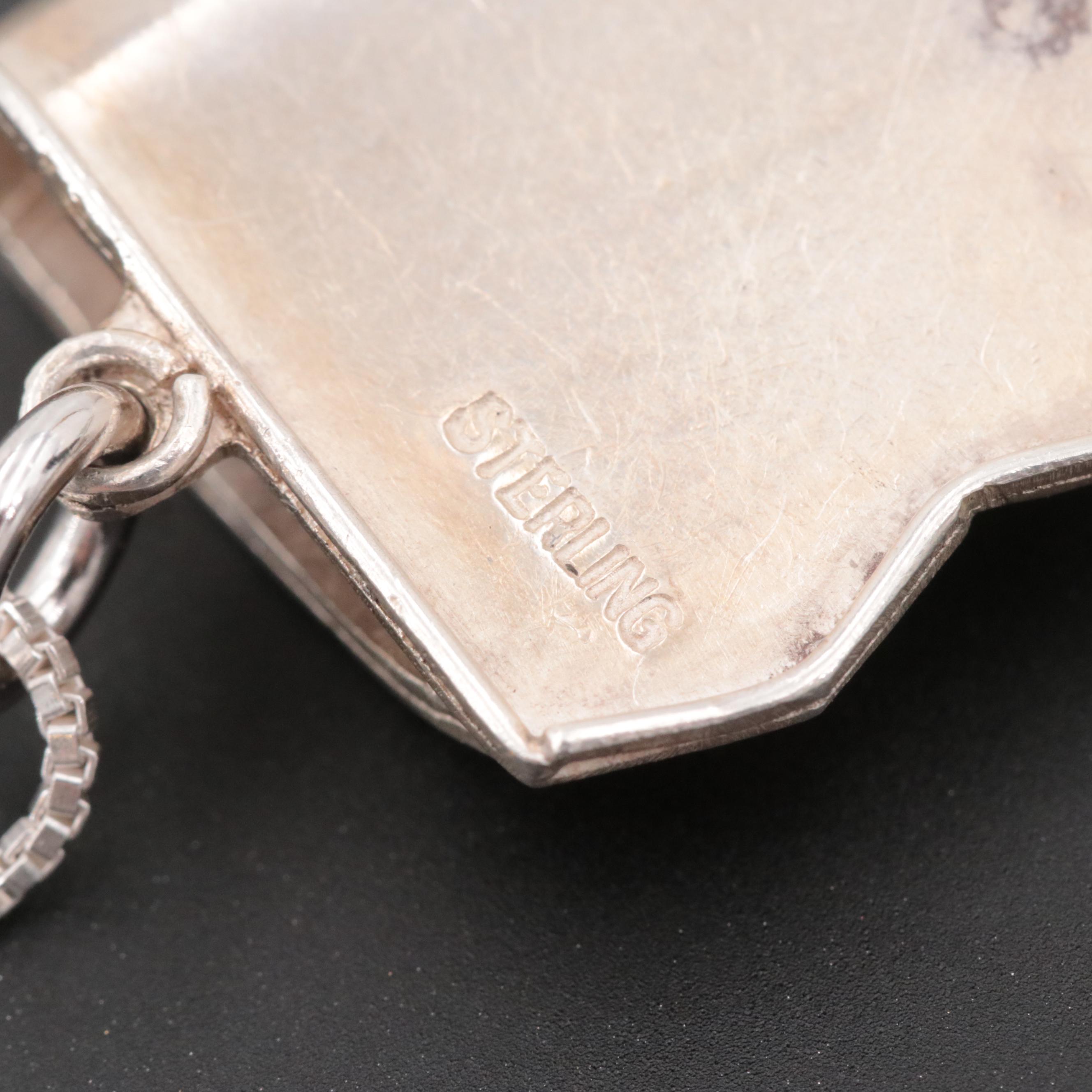 Sterling Silver Quartz Pendant Necklace