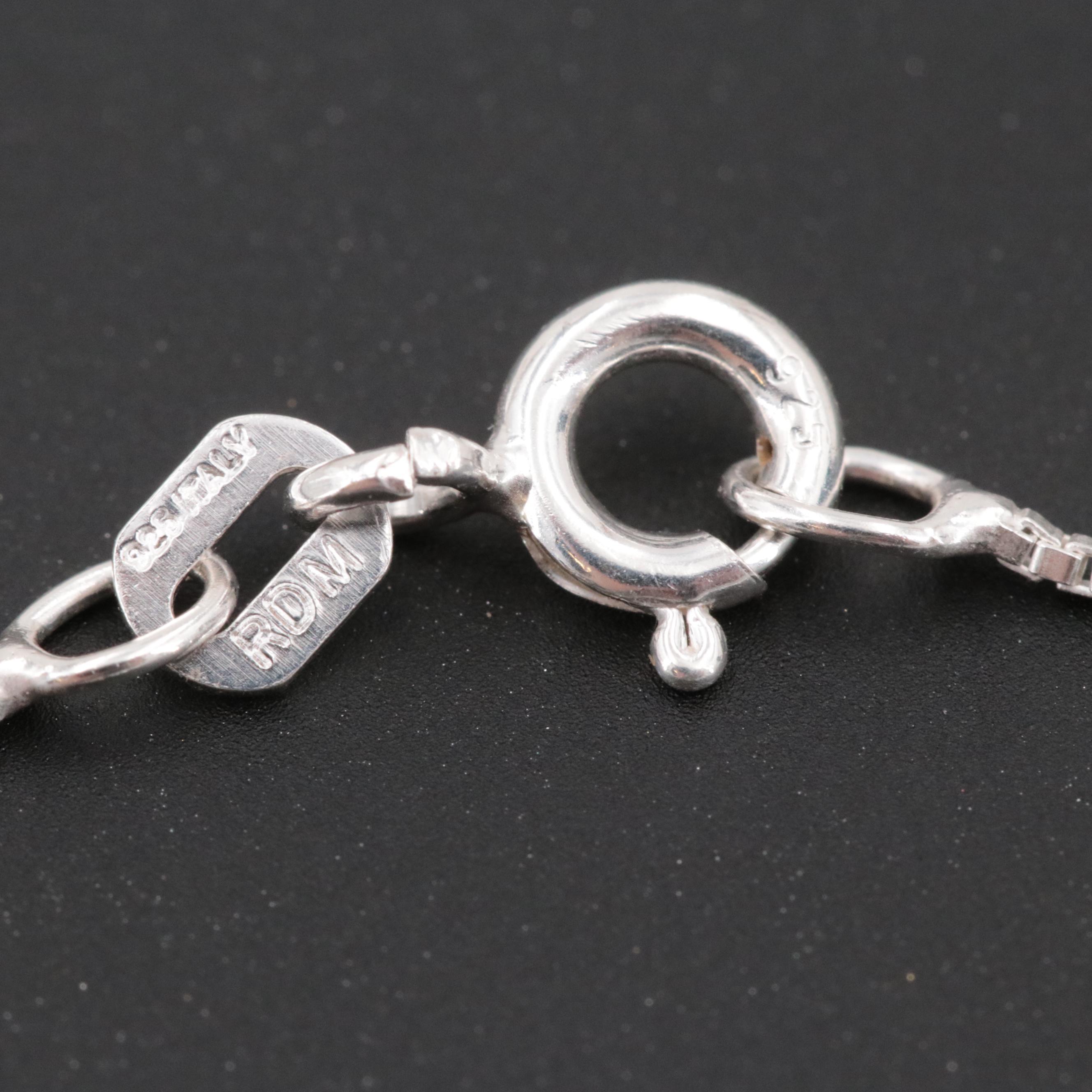 Sterling Silver Quartz Pendant Necklace