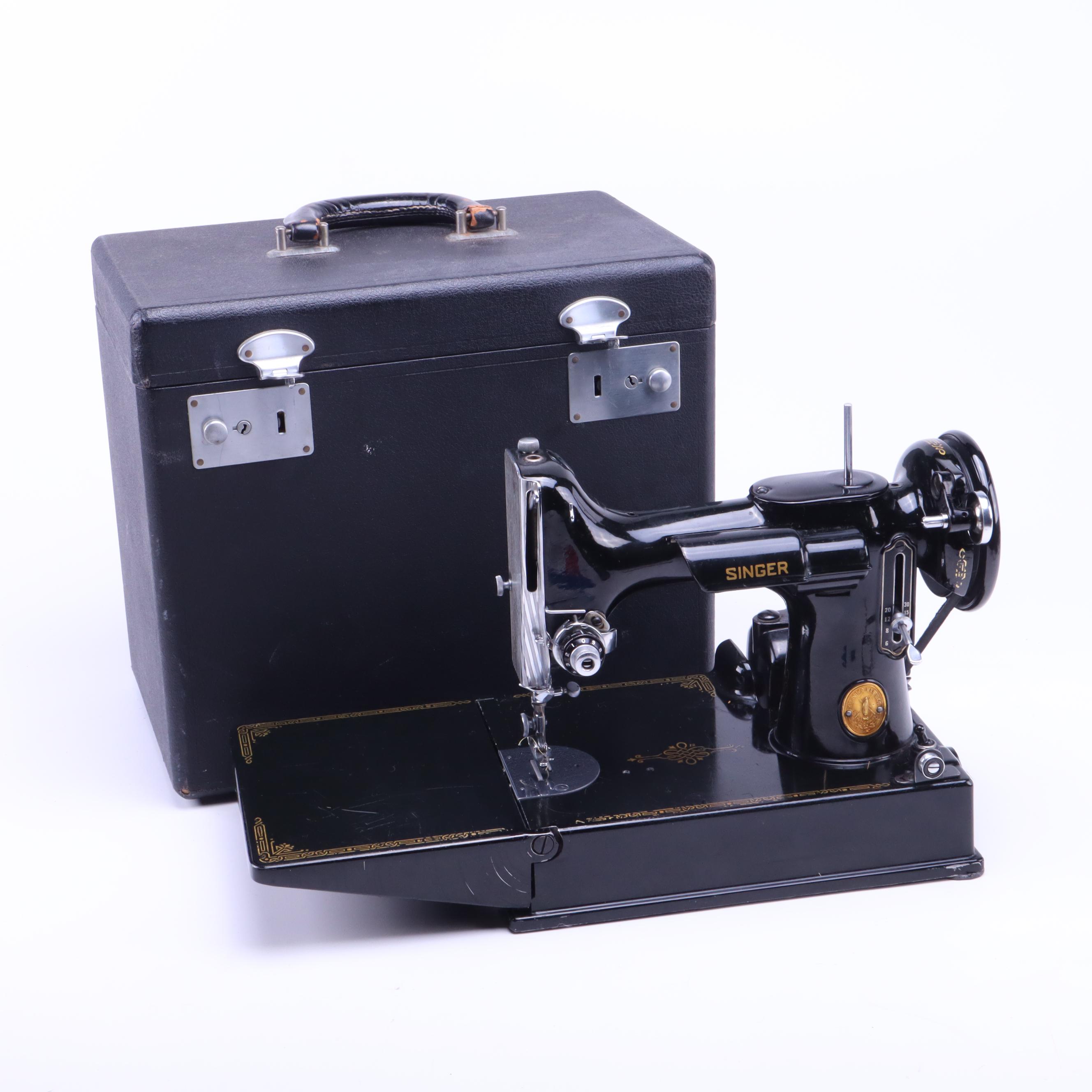 Singer Electric Sewing Machine Model 221, circa 1930's