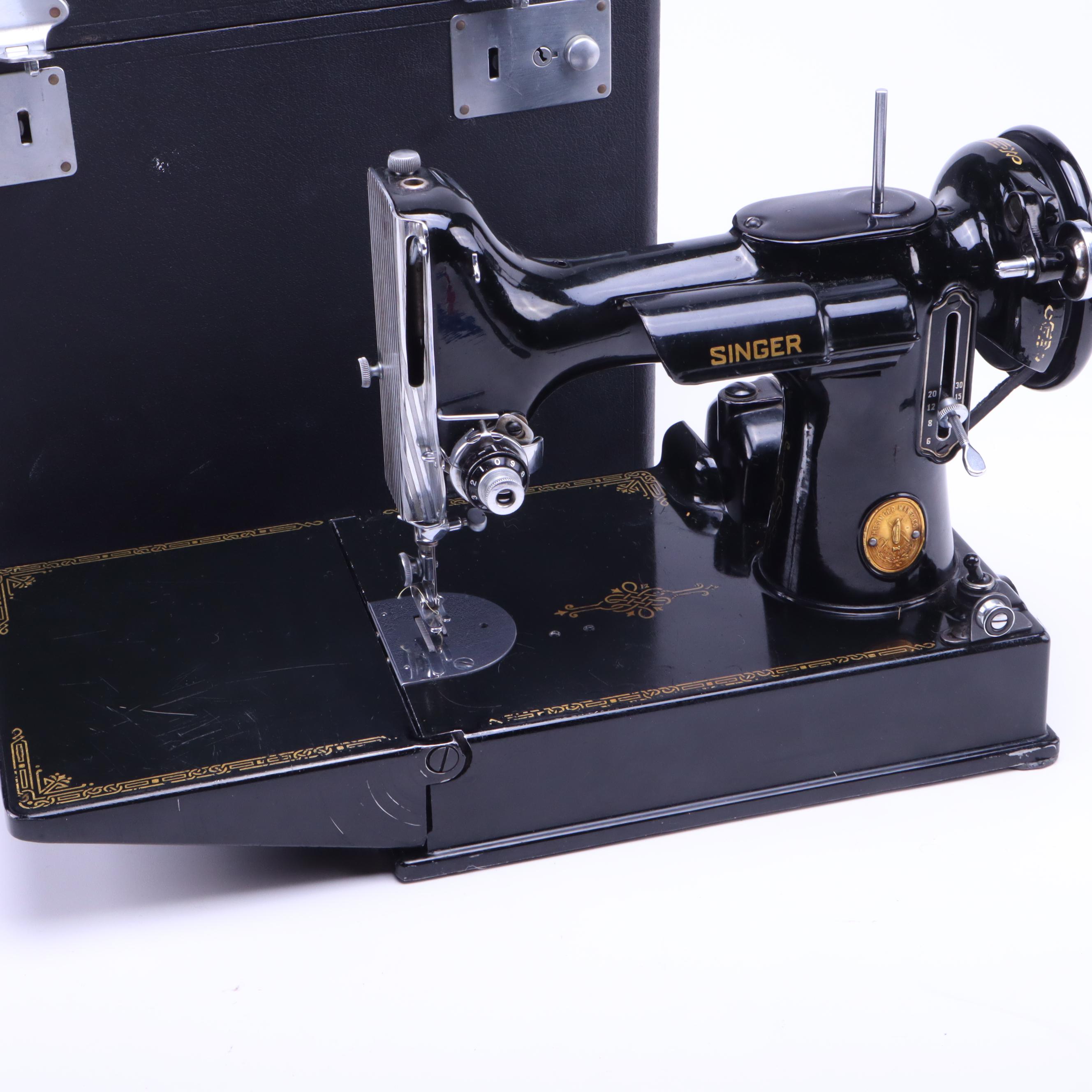 Singer Electric Sewing Machine Model 221, circa 1930's