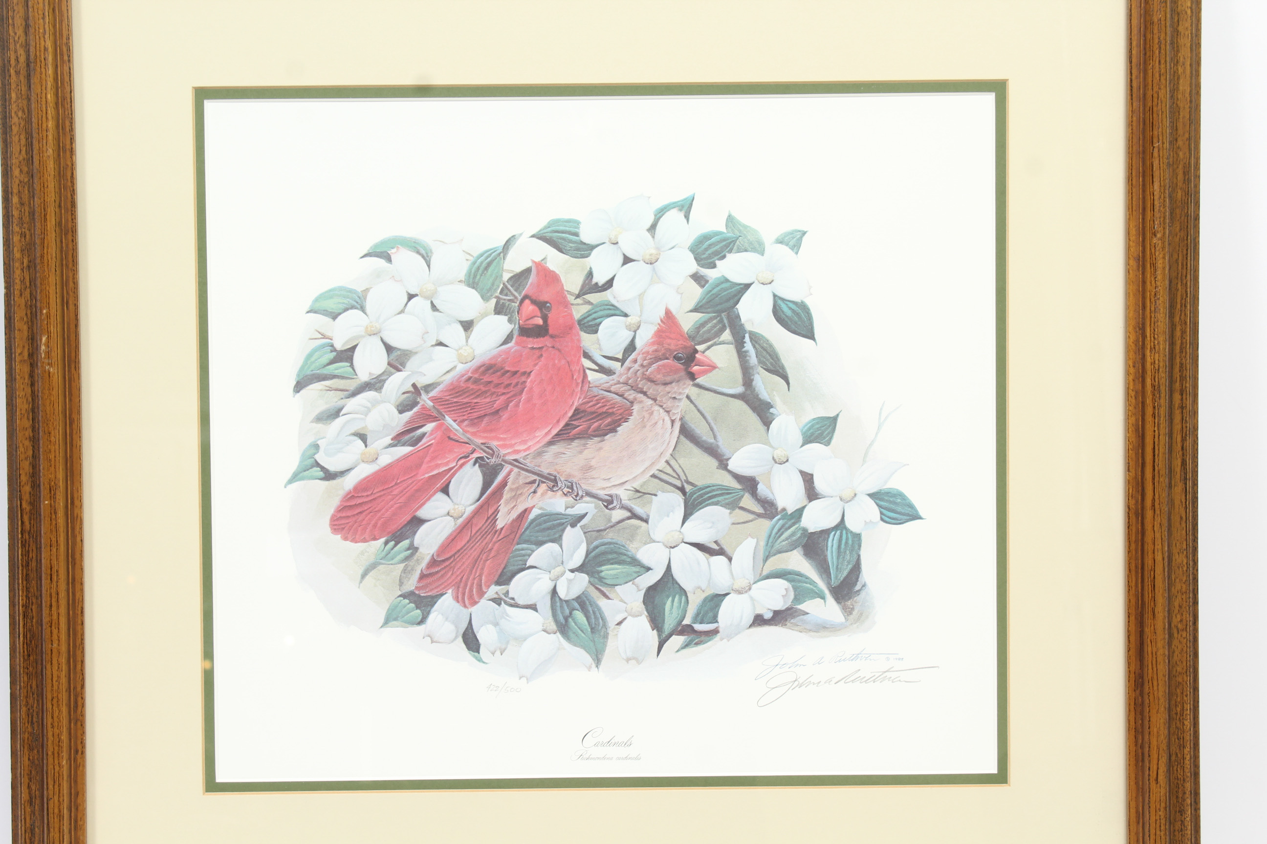 John Ruthven Offset Lithograph "Cardinals"