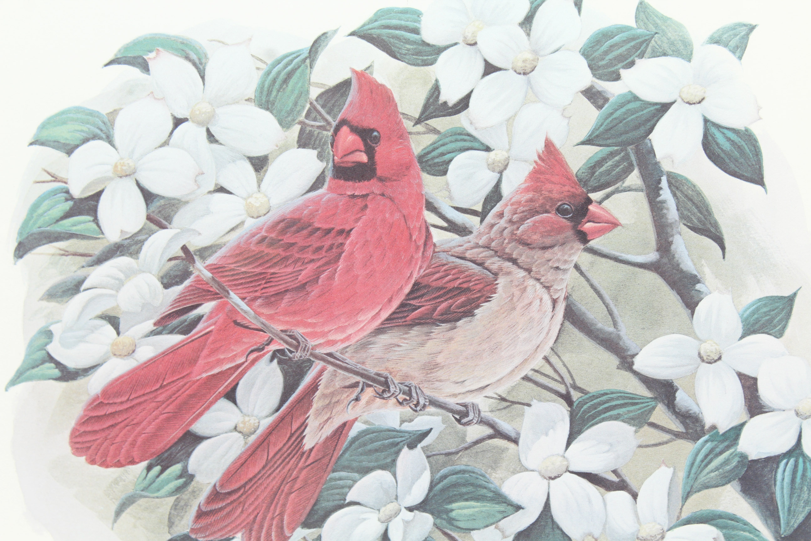 John Ruthven Offset Lithograph "Cardinals"