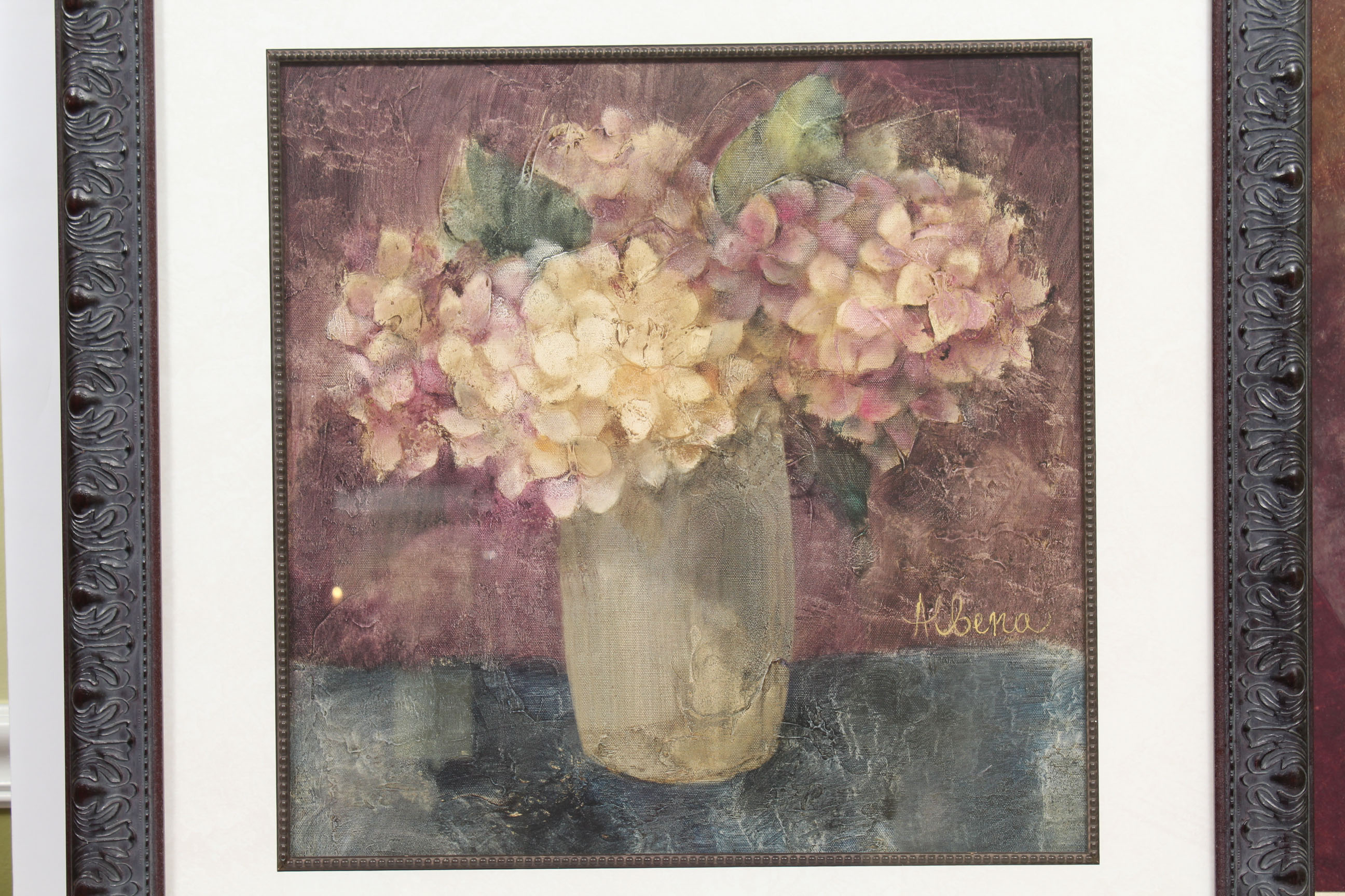 Floral Themed Offset Lithograph Wall Art