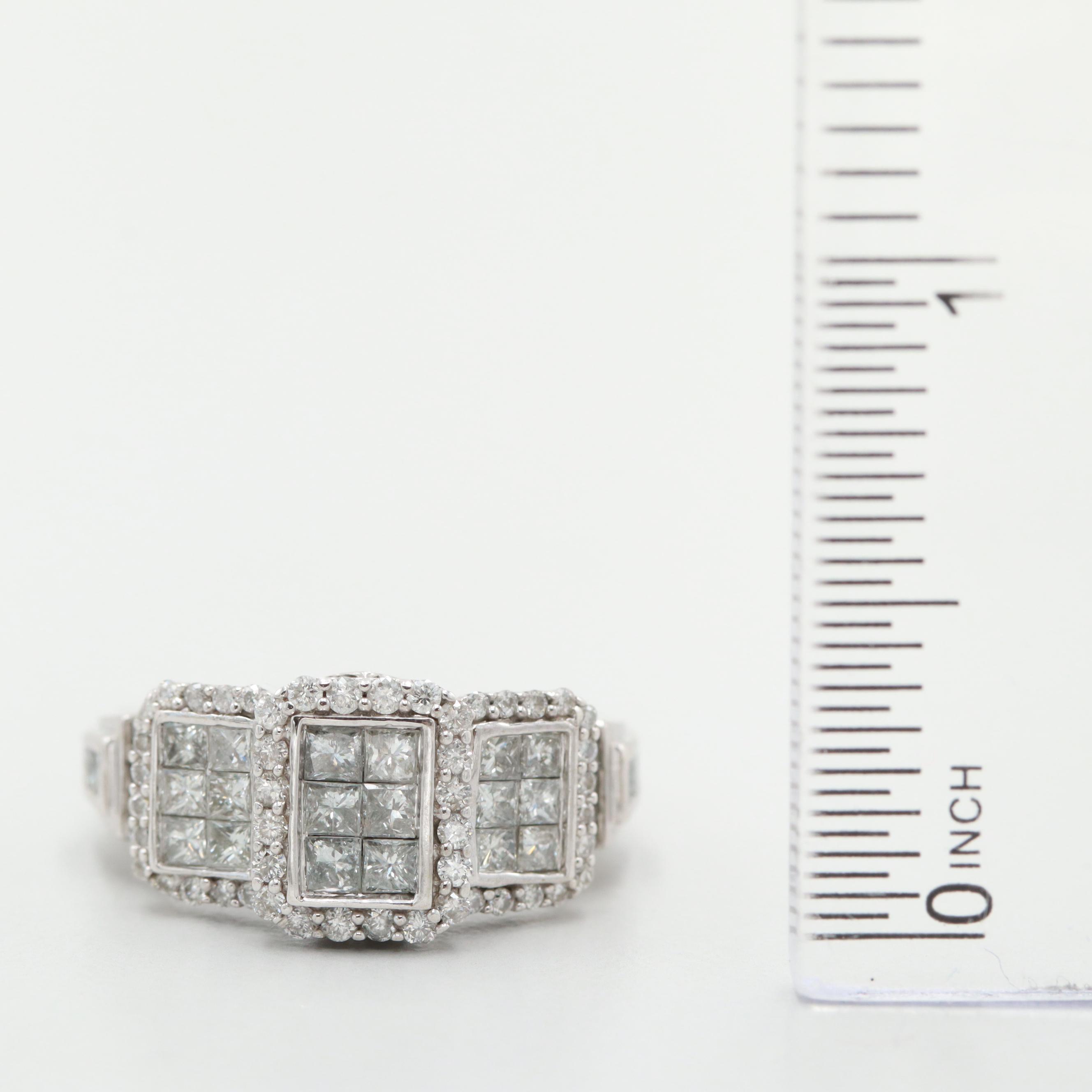 14K White Gold 1.50 CTW Diamond Ring