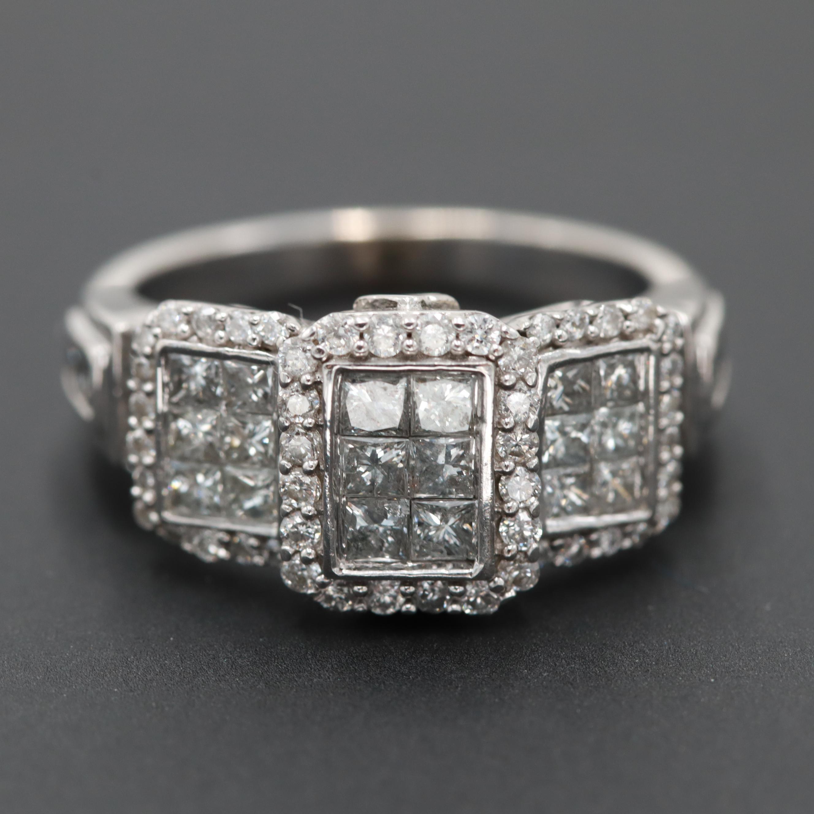 14K White Gold 1.50 CTW Diamond Ring