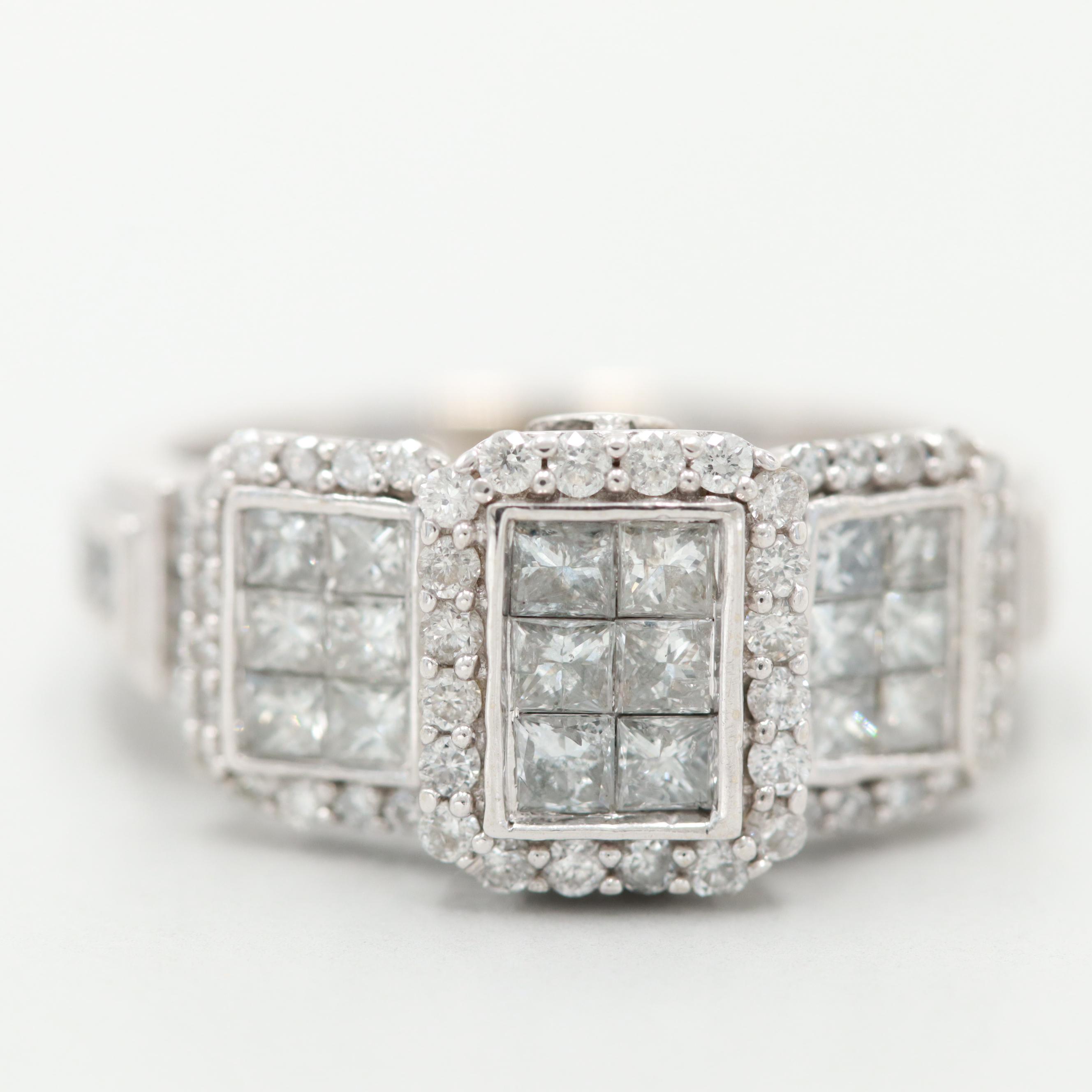 14K White Gold 1.50 CTW Diamond Ring