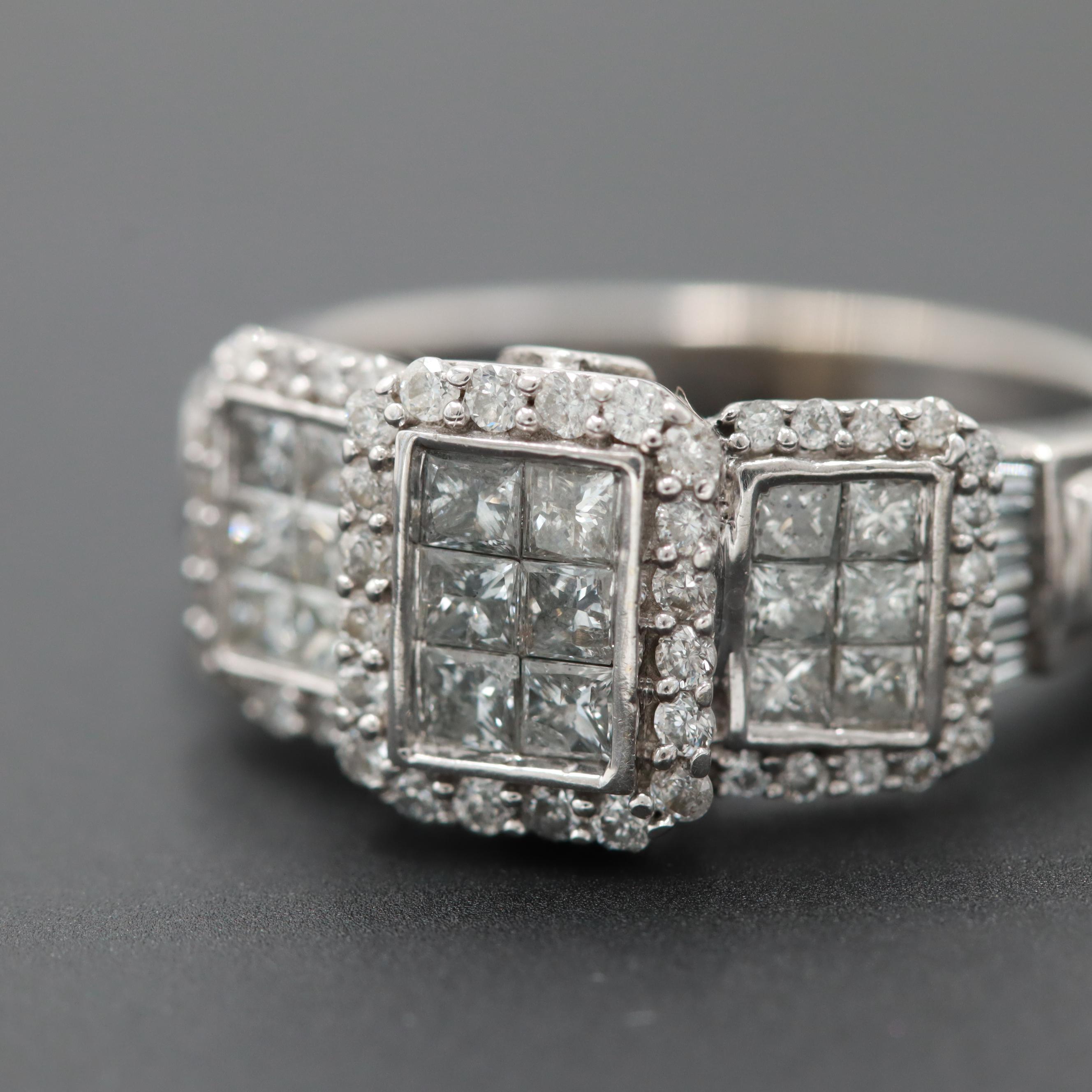 14K White Gold 1.50 CTW Diamond Ring