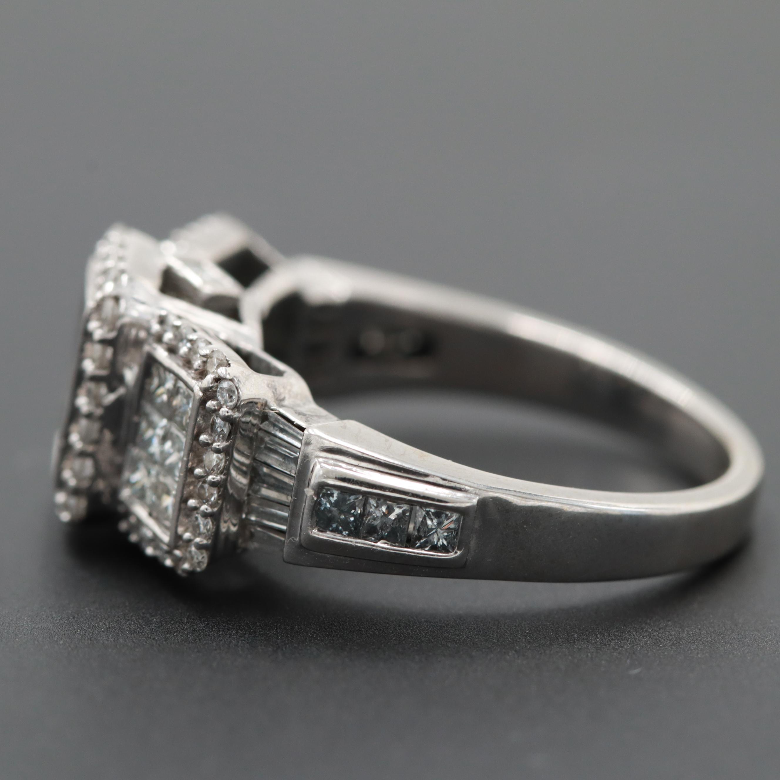 14K White Gold 1.50 CTW Diamond Ring