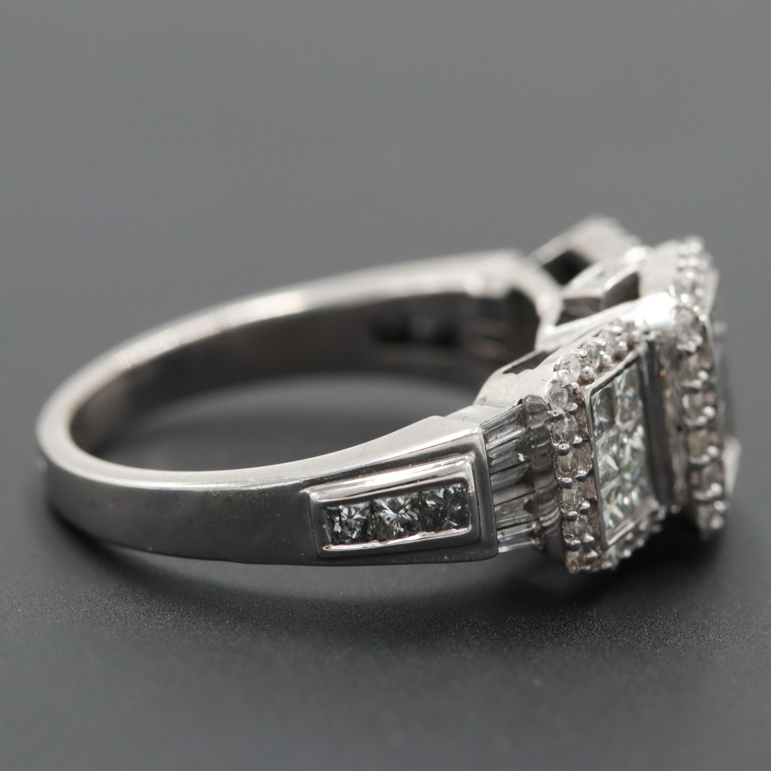 14K White Gold 1.50 CTW Diamond Ring