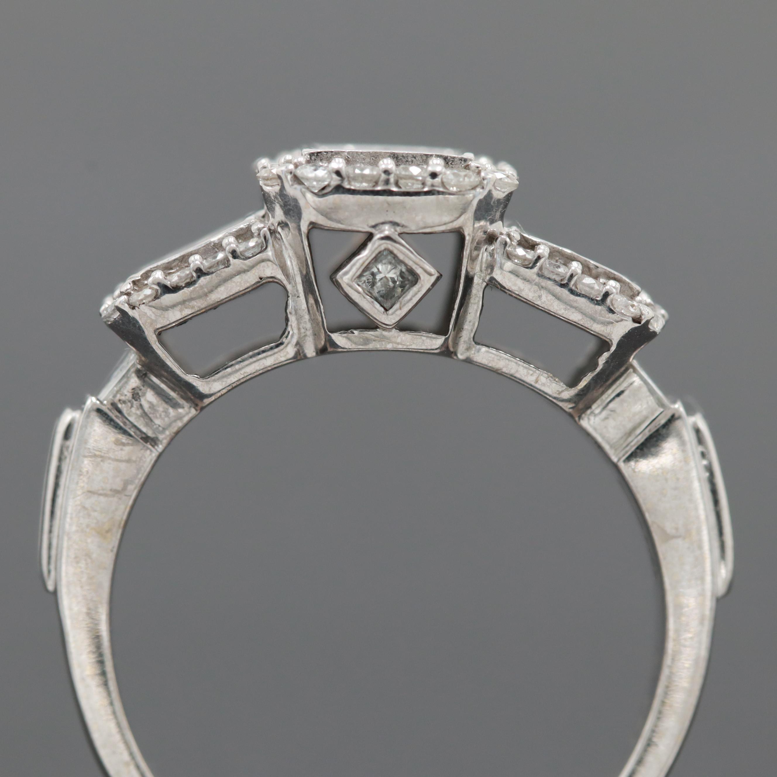 14K White Gold 1.50 CTW Diamond Ring