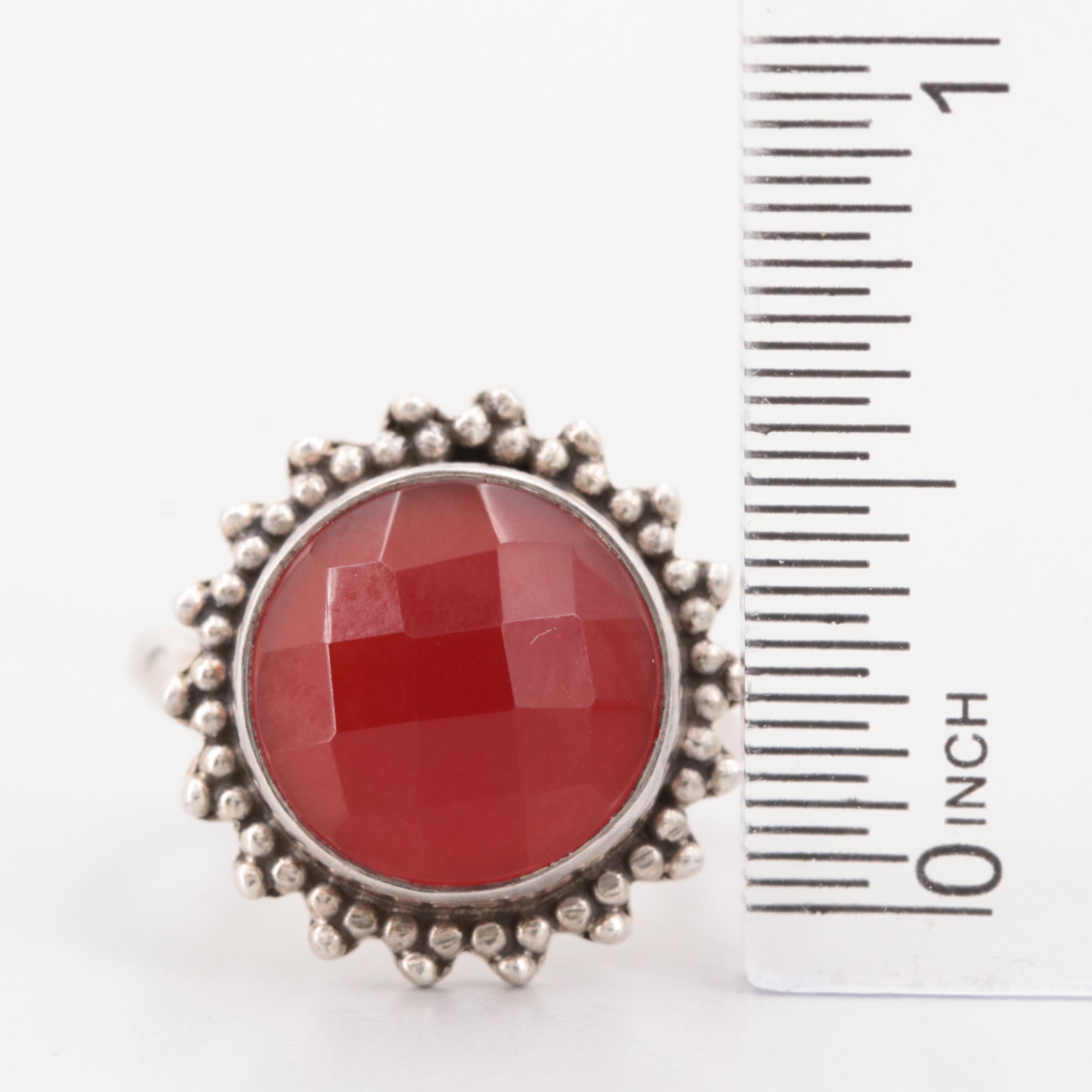 Sterling Silver Gemstone Dangle Earring, Ring and Pendant Necklace