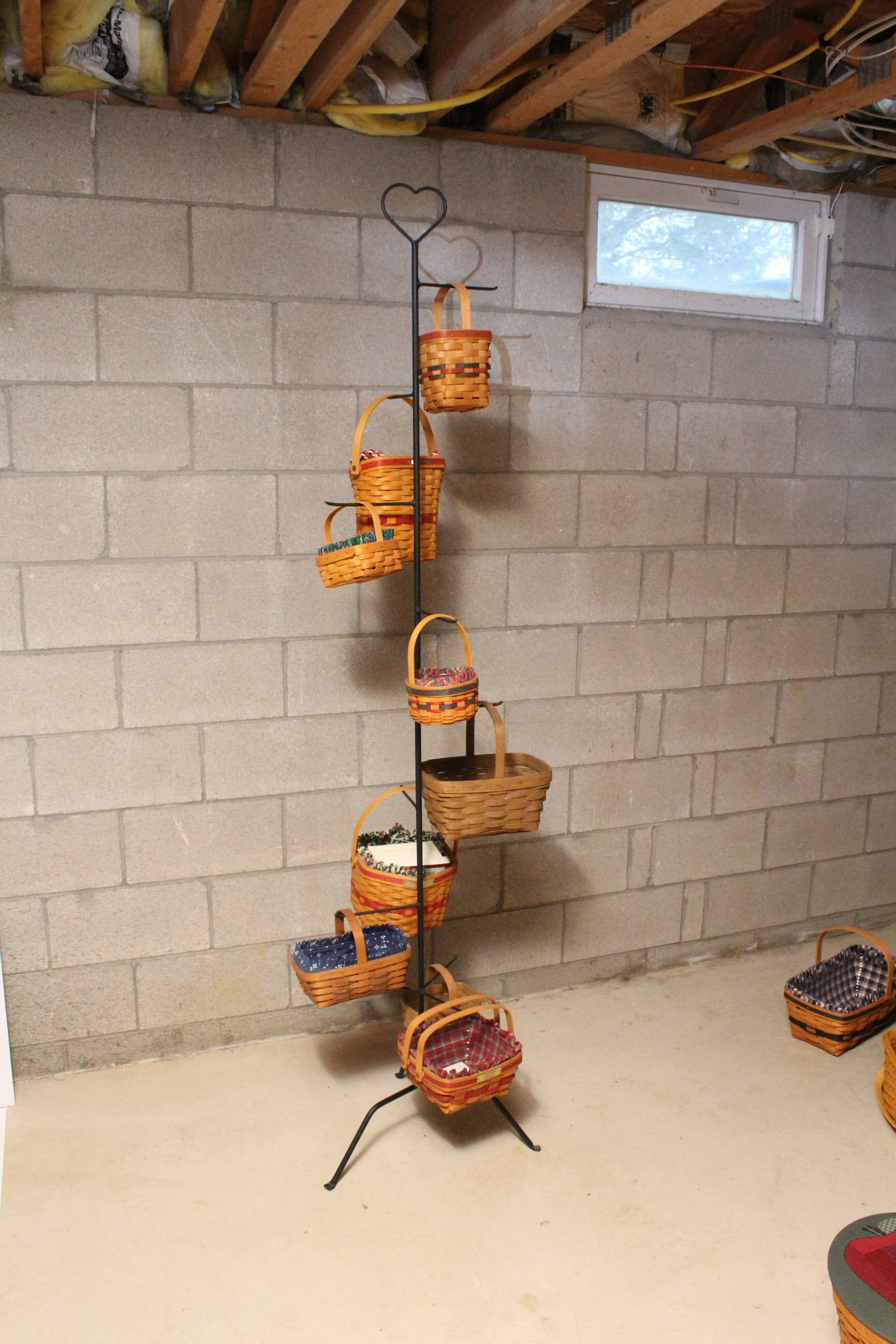 Basket Hanger with Longaberger and Other Baskets