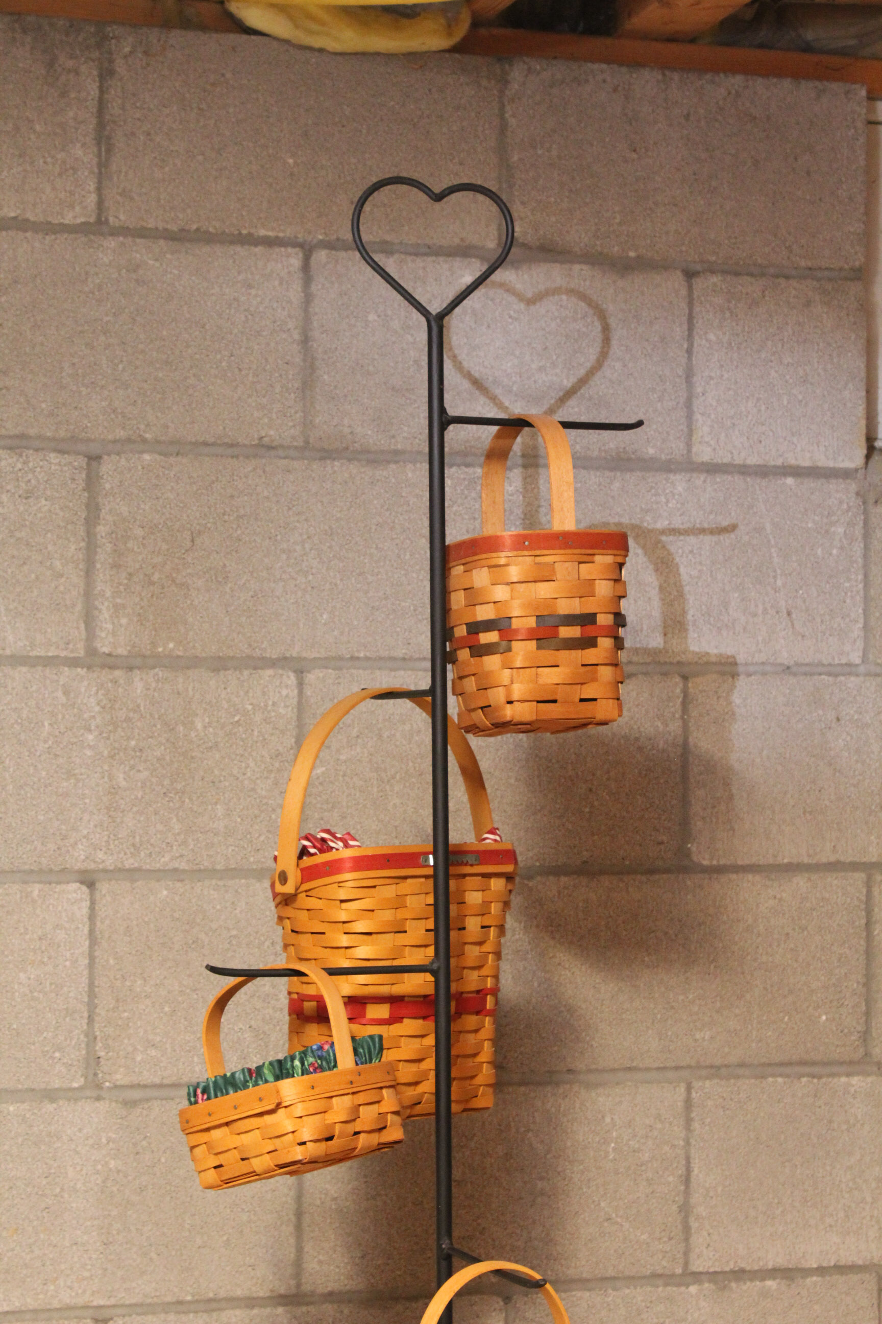 Basket Hanger with Longaberger and Other Baskets