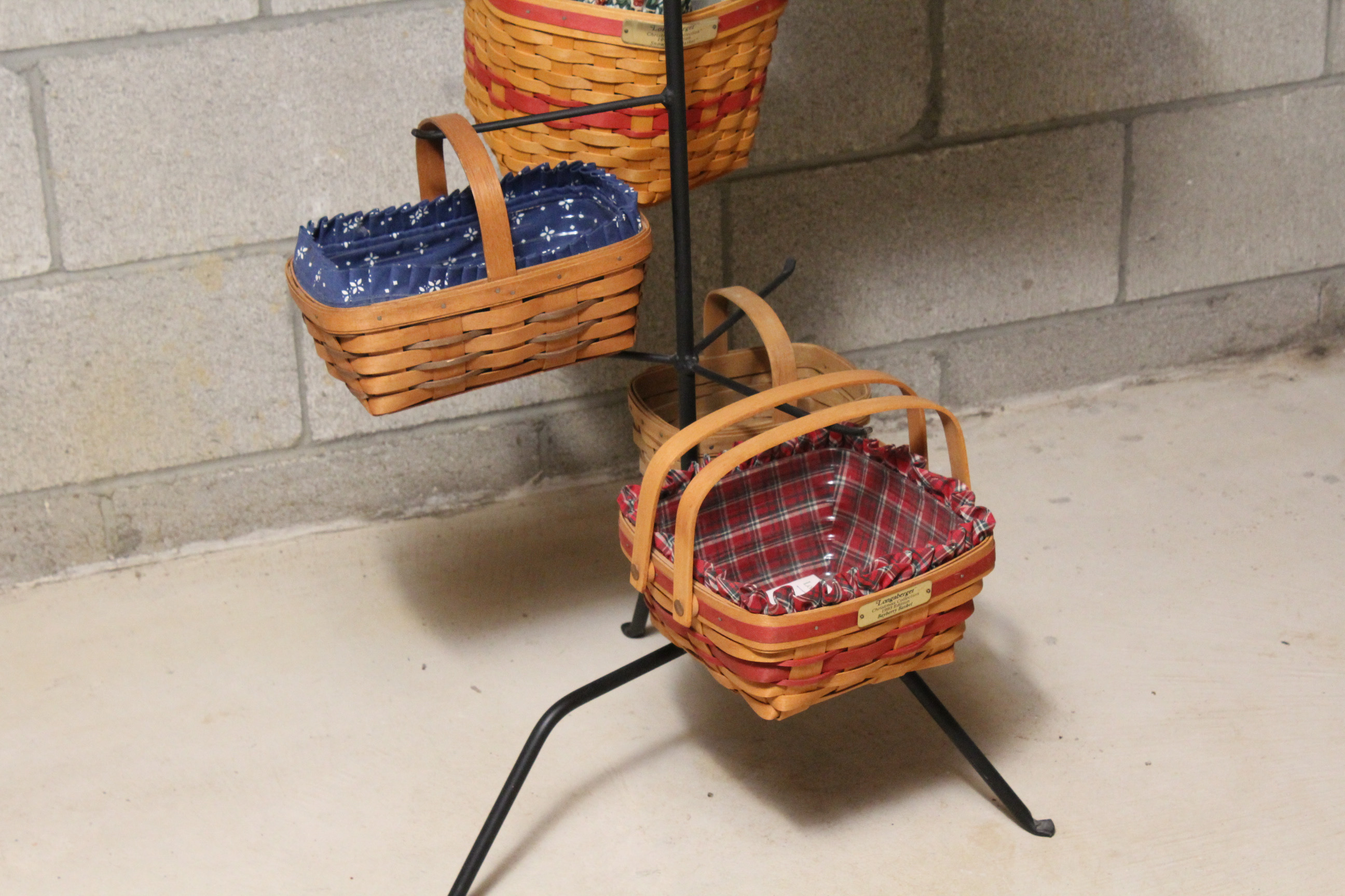 Basket Hanger with Longaberger and Other Baskets