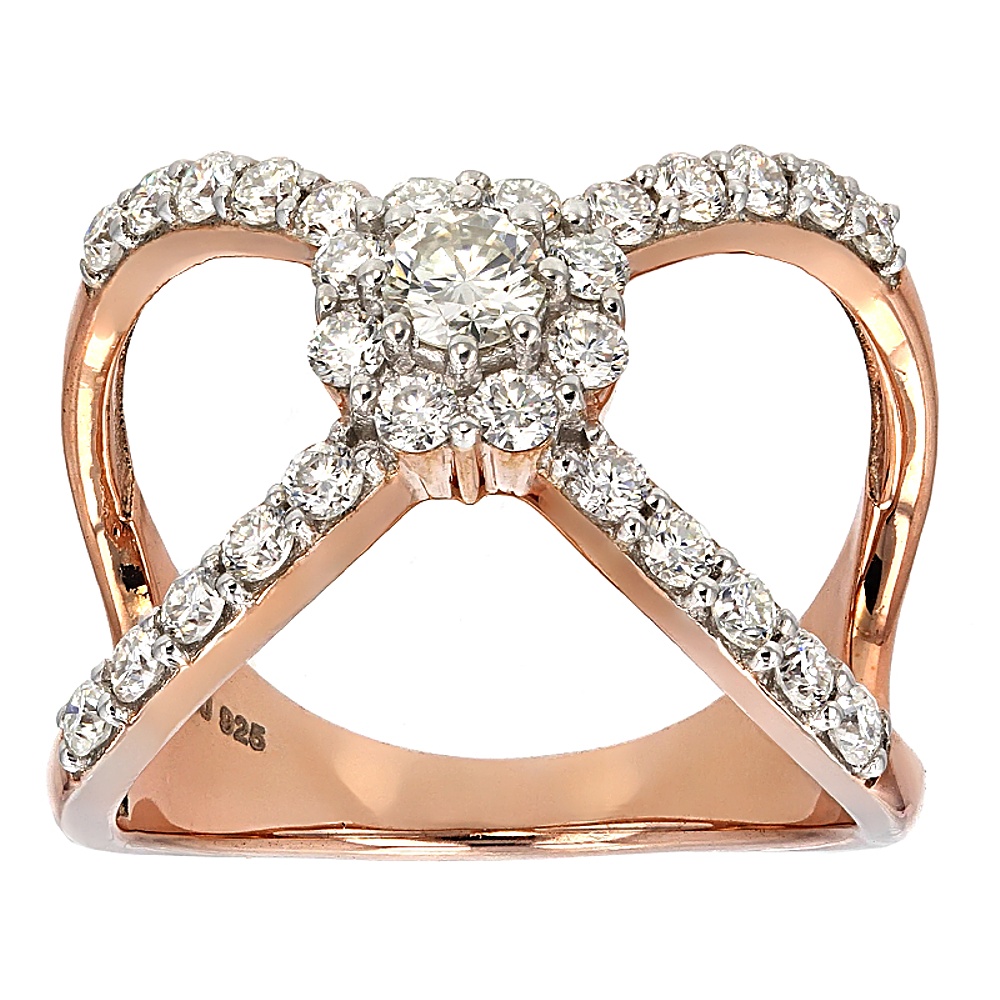 Sterling Silver Moissanite Ring