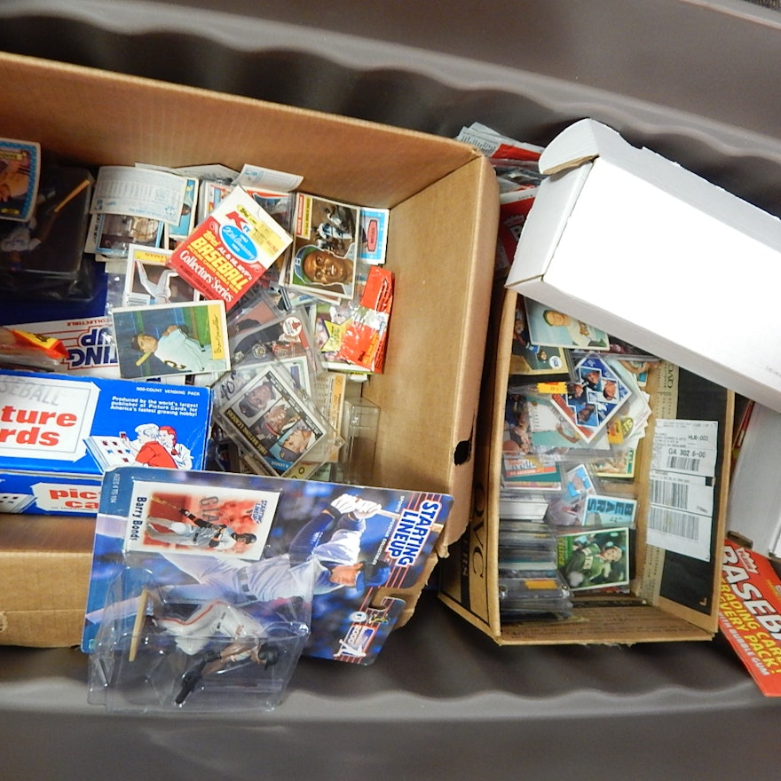 Huge Tub Full of Cards from 1950s to 2000s with 1956 Topps Jackie Robinson #30