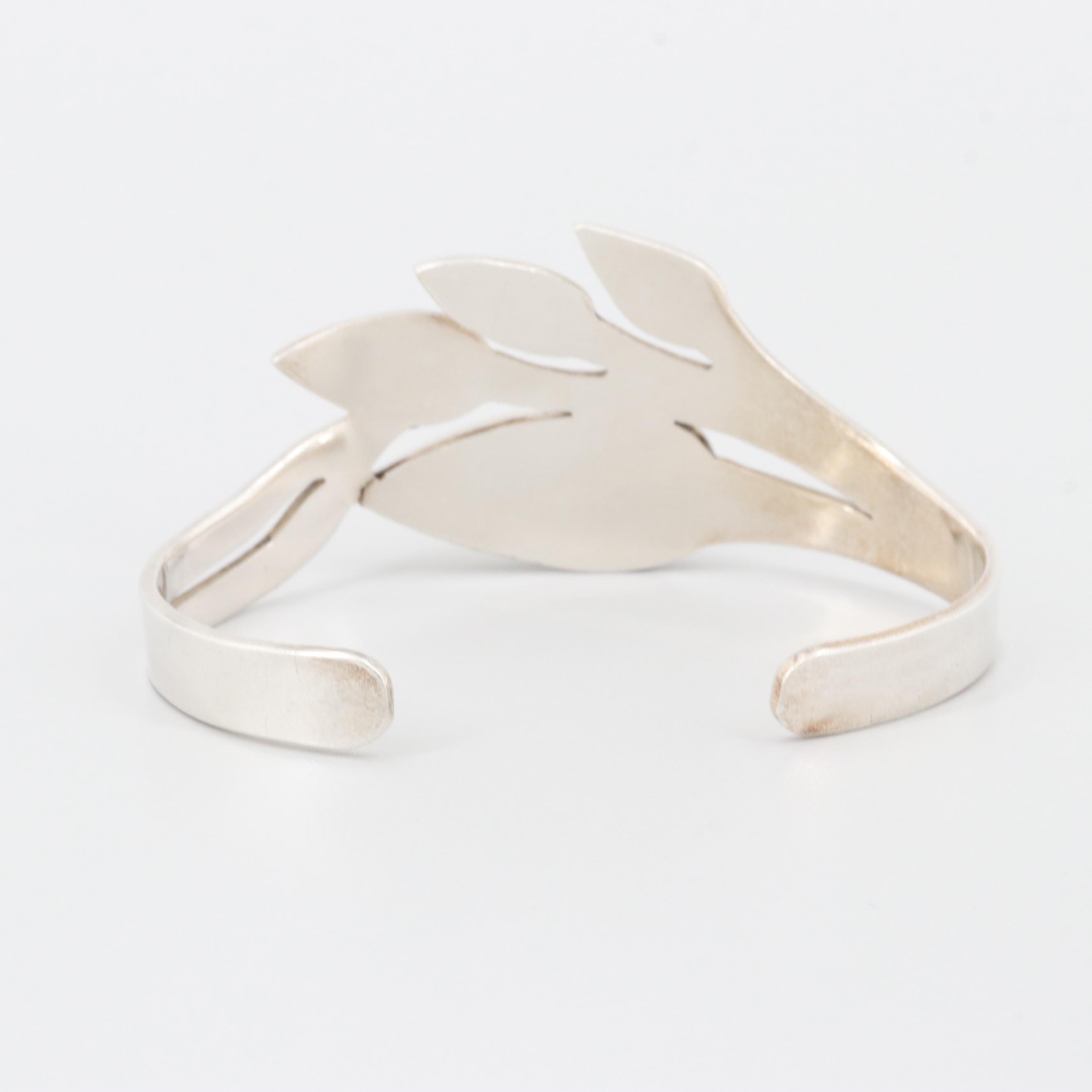 Mexican Sterling Silver Tiger's Eye Cuff Bracelet