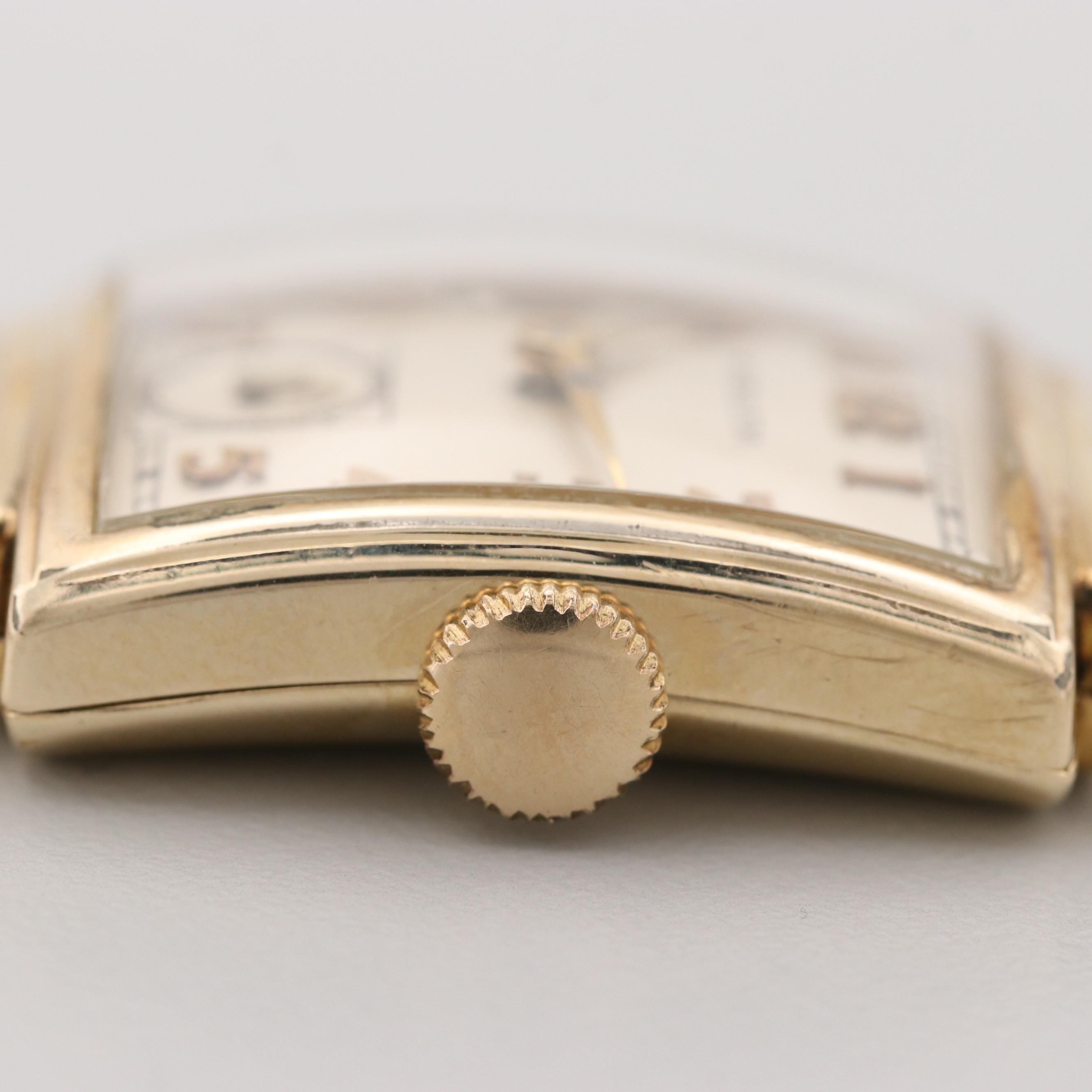 Vintage Hamilton 14K Gold Filled Stem Wind Watch, Circa 1946
