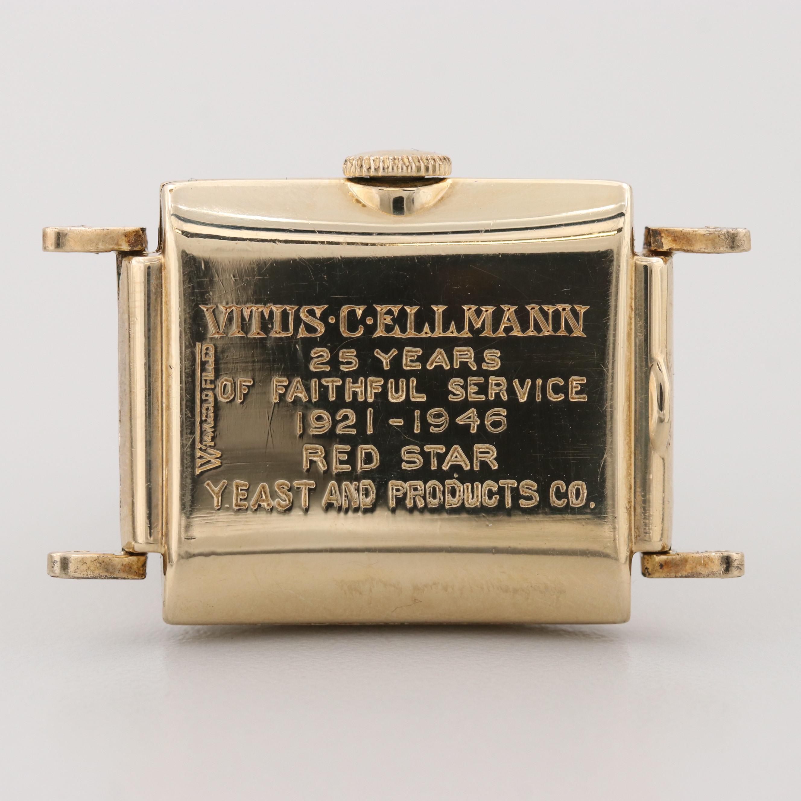 Vintage Hamilton 14K Gold Filled Stem Wind Watch, Circa 1946