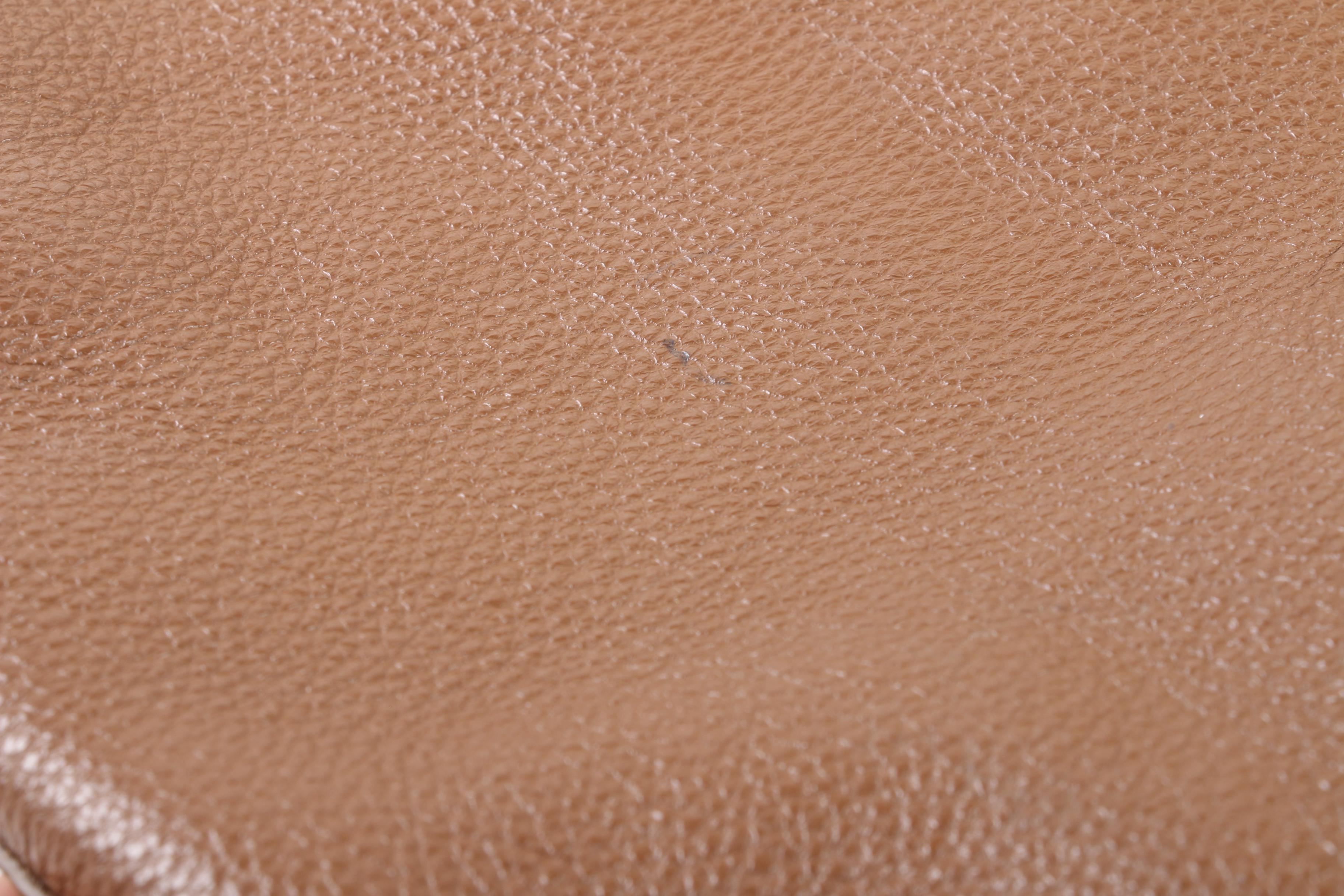 Prada Brown Vitello Daino Textured Leather Tote