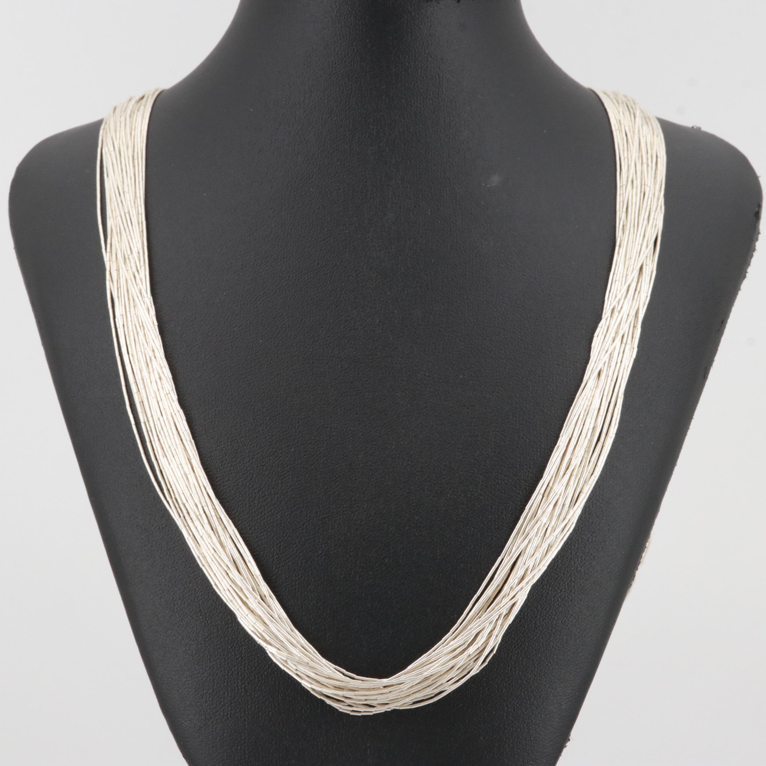 Sterling Silver Liquid Silver Necklace