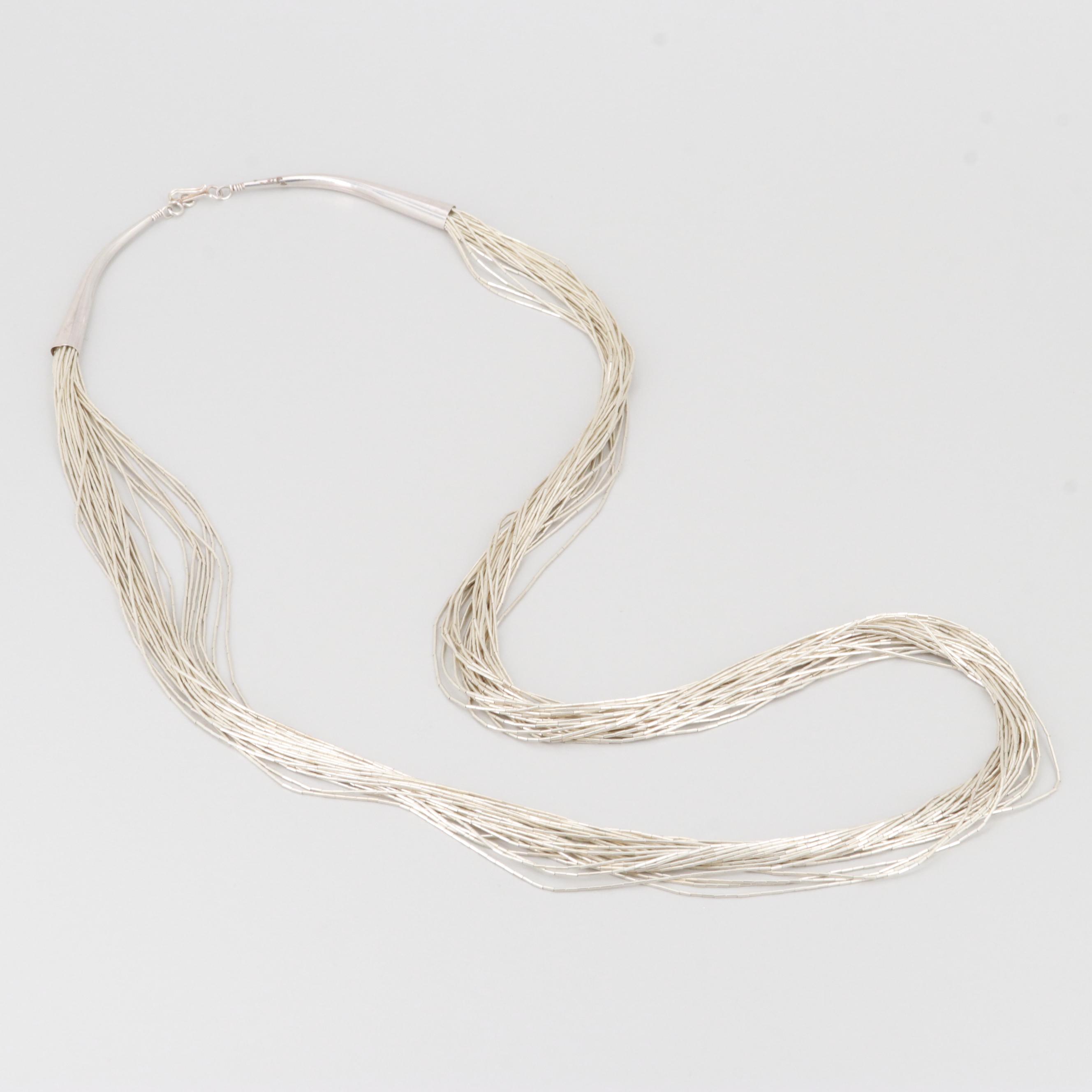 Sterling Silver Liquid Silver Necklace