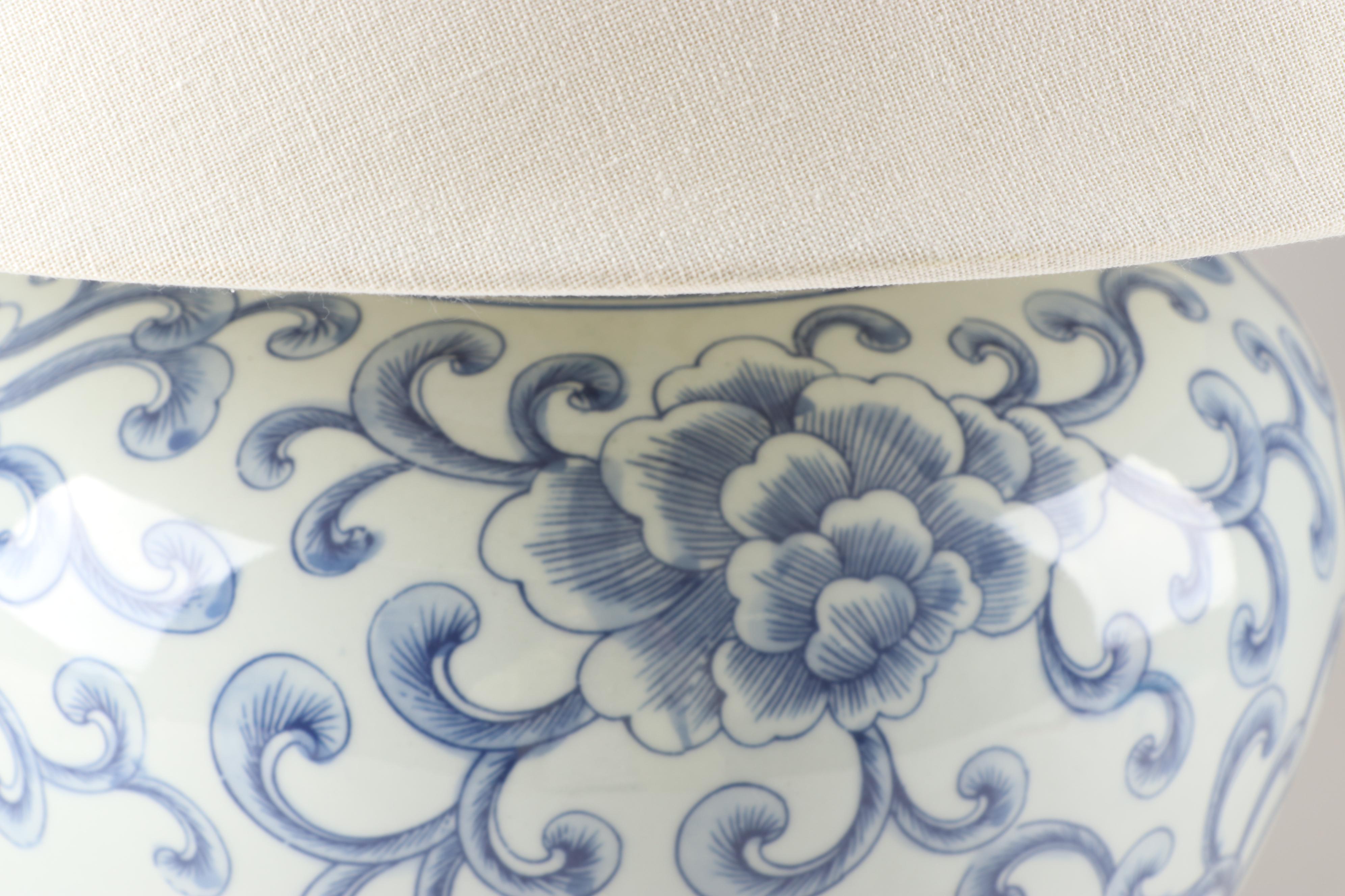 Lauren by Ralph Lauren Blue and White Chinoiserie Ceramic Table Lamp