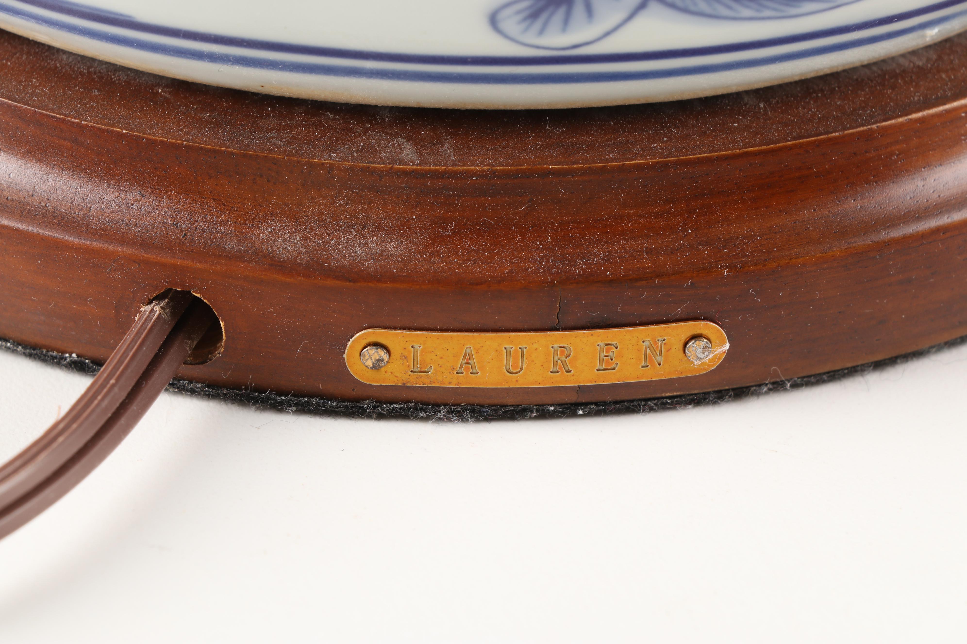 Lauren by Ralph Lauren Blue and White Chinoiserie Ceramic Table Lamp