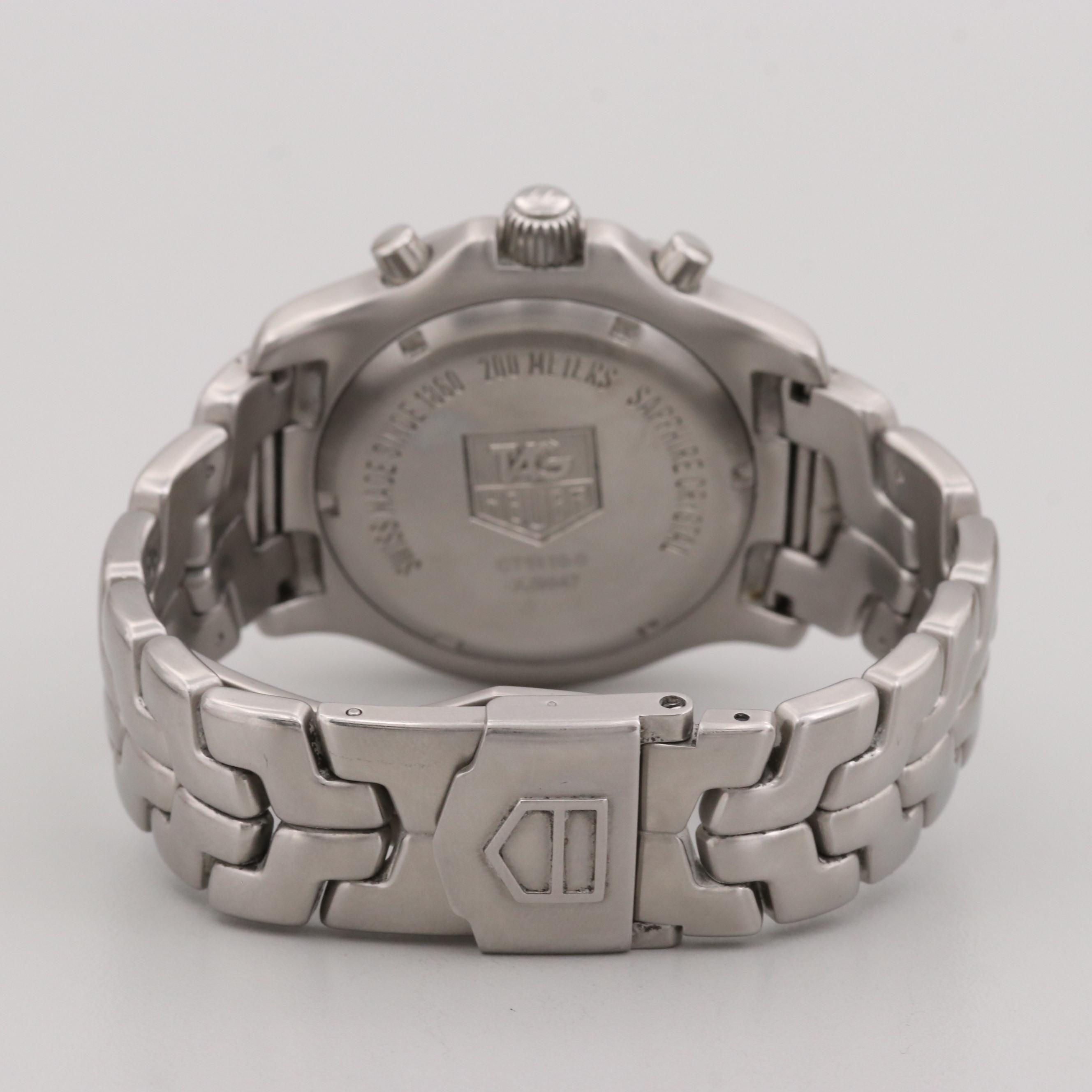 TAG Heuer Link Chronograph Blue Stainless Steel Watch