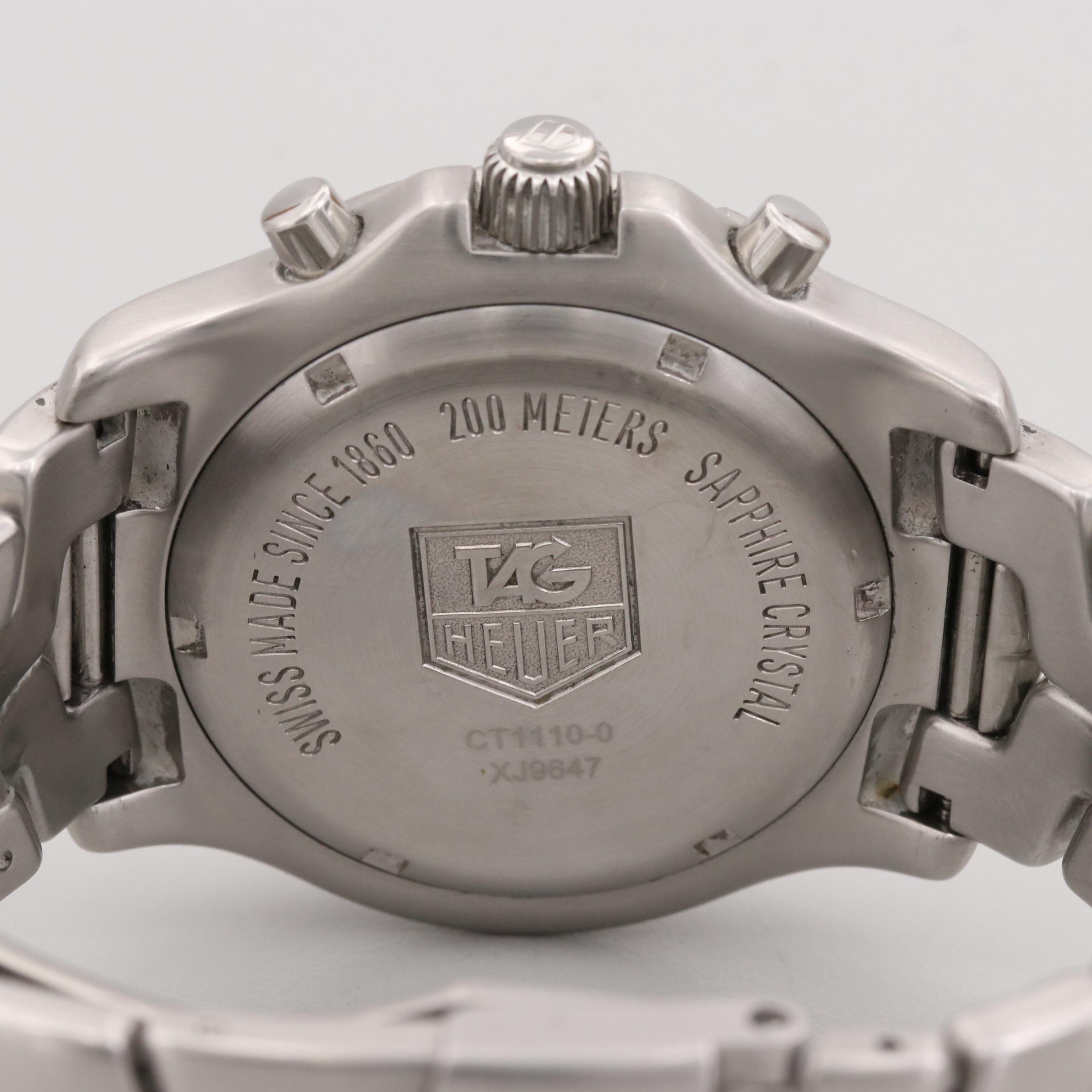 TAG Heuer Link Chronograph Blue Stainless Steel Watch