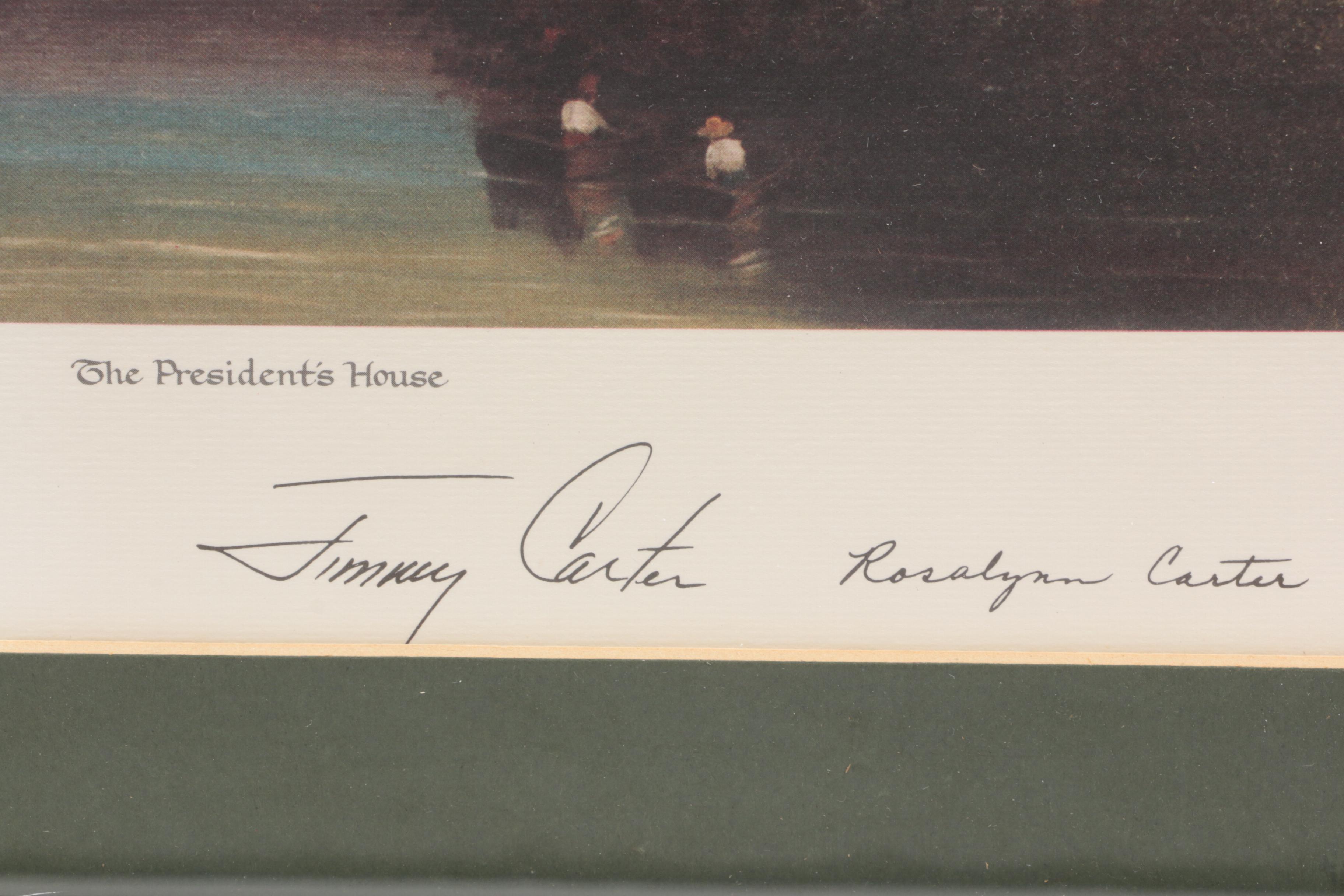 1980 White House Christmas Print  "The President's House"