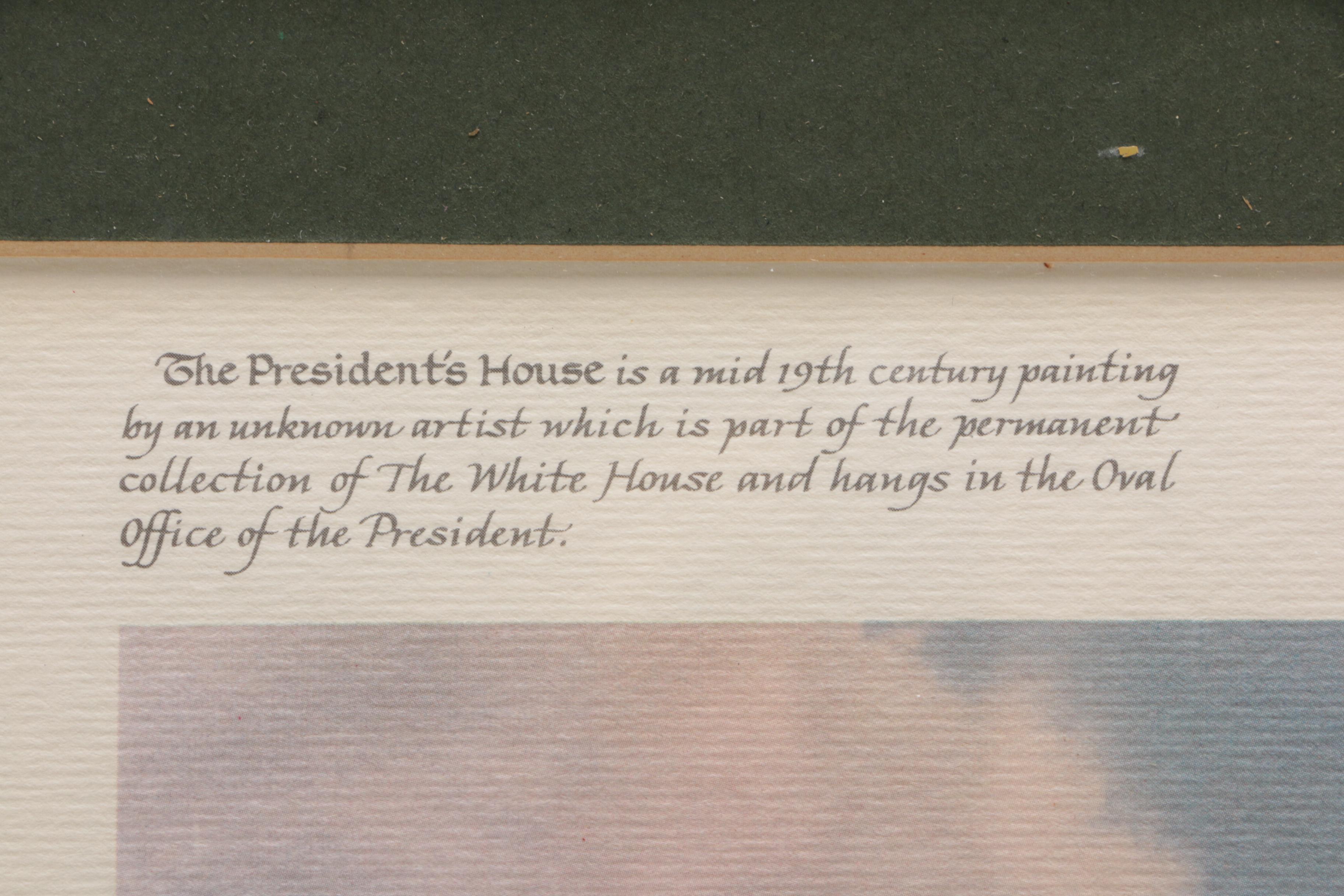 1980 White House Christmas Print  "The President's House"