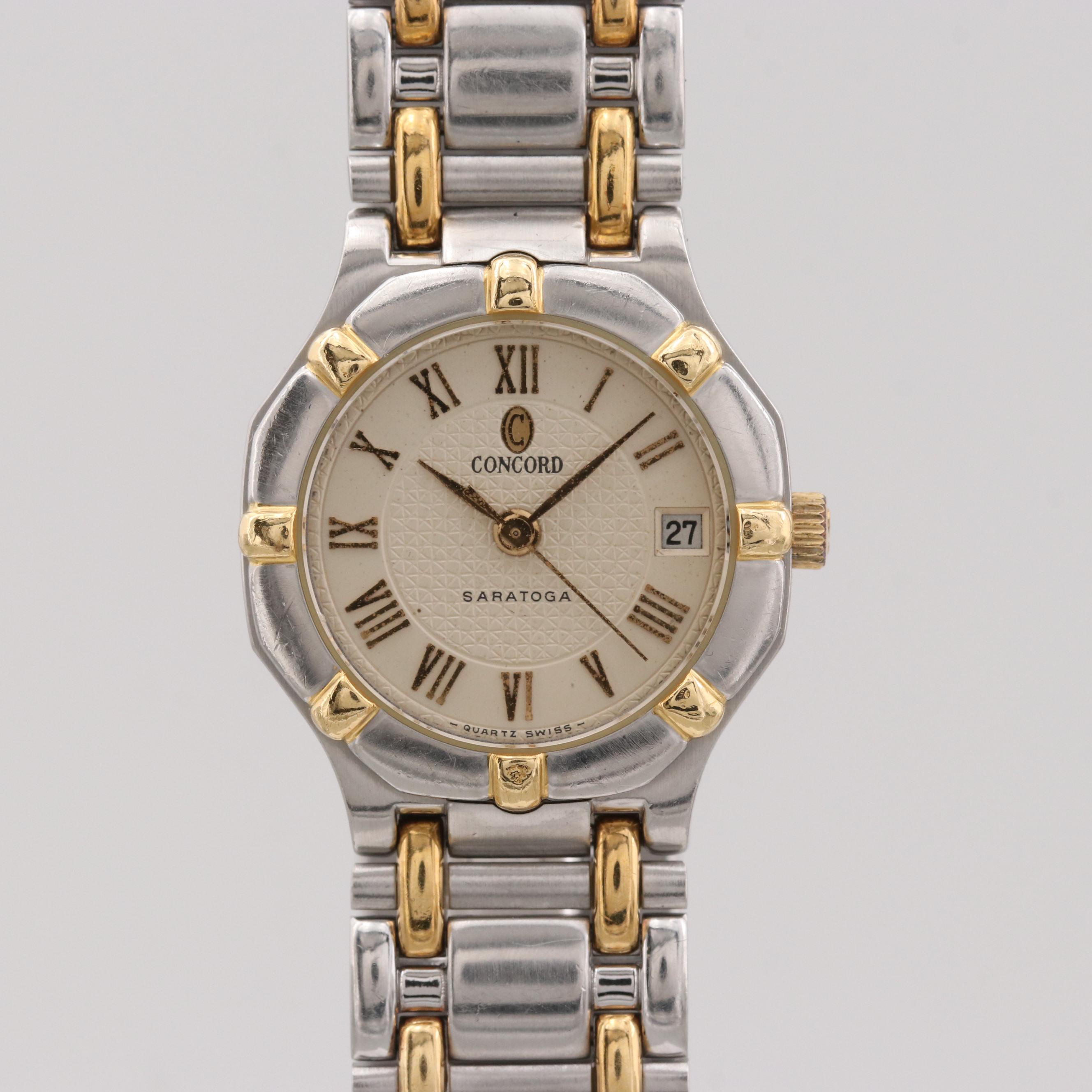 Concord Saratoga 18K Yellow Gold and Stainless Steel Watch