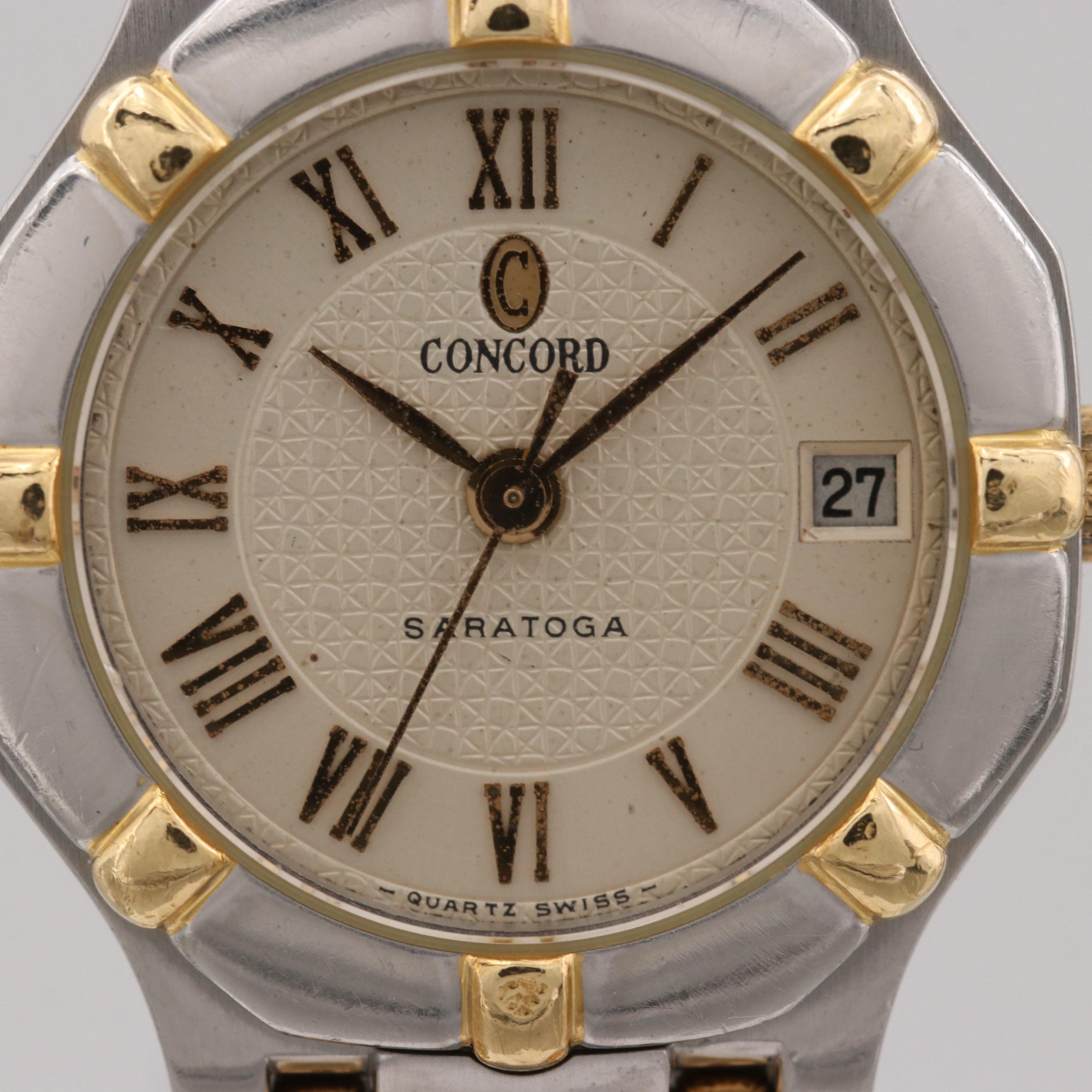 Concord Saratoga 18K Yellow Gold and Stainless Steel Watch