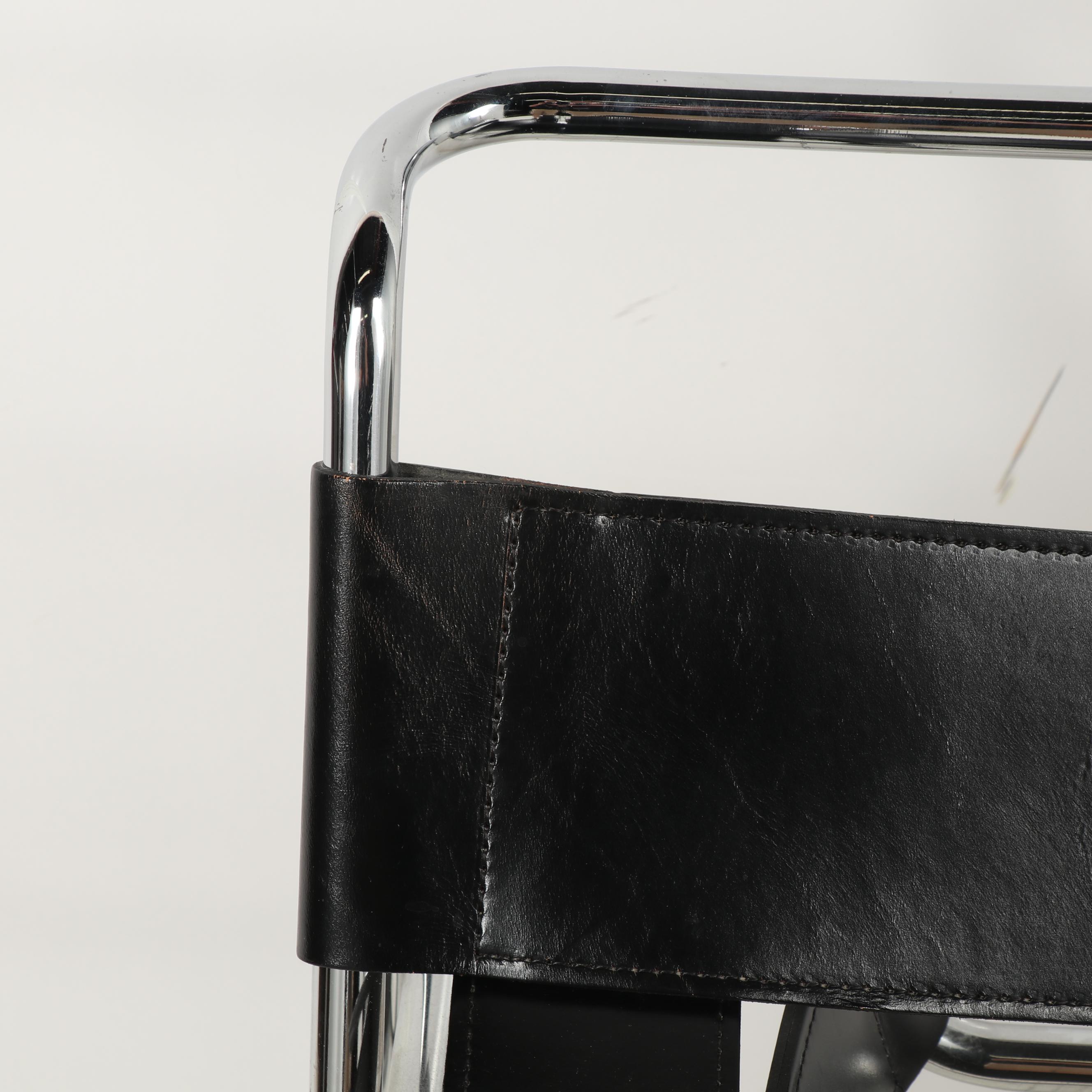 Knoll, Inc. Steel and Leather Marcel Breuer "Wassily" Armchair