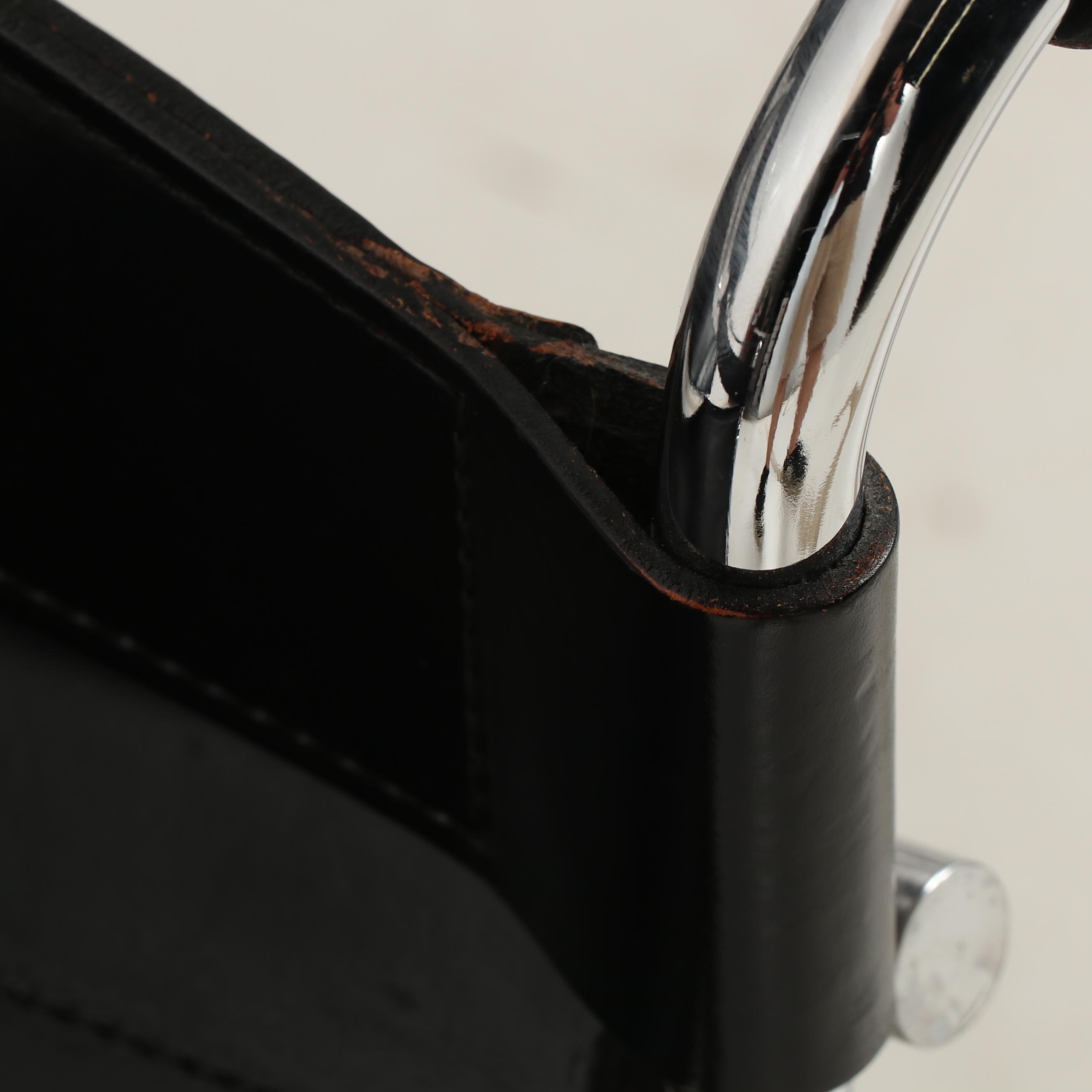 Knoll, Inc. Steel and Leather Marcel Breuer "Wassily" Armchair