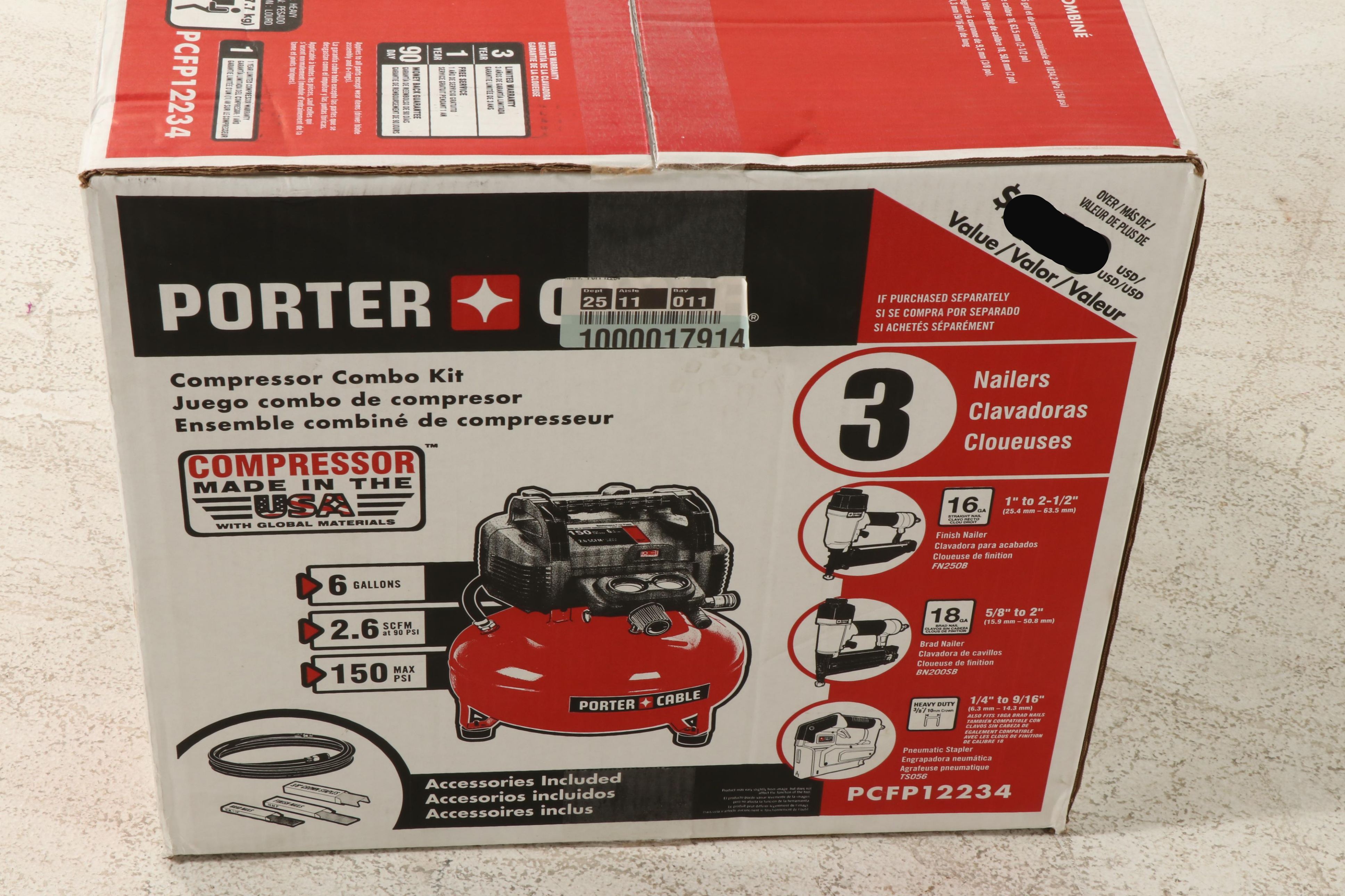 Porter-Cable Air Compresser Combo Kit