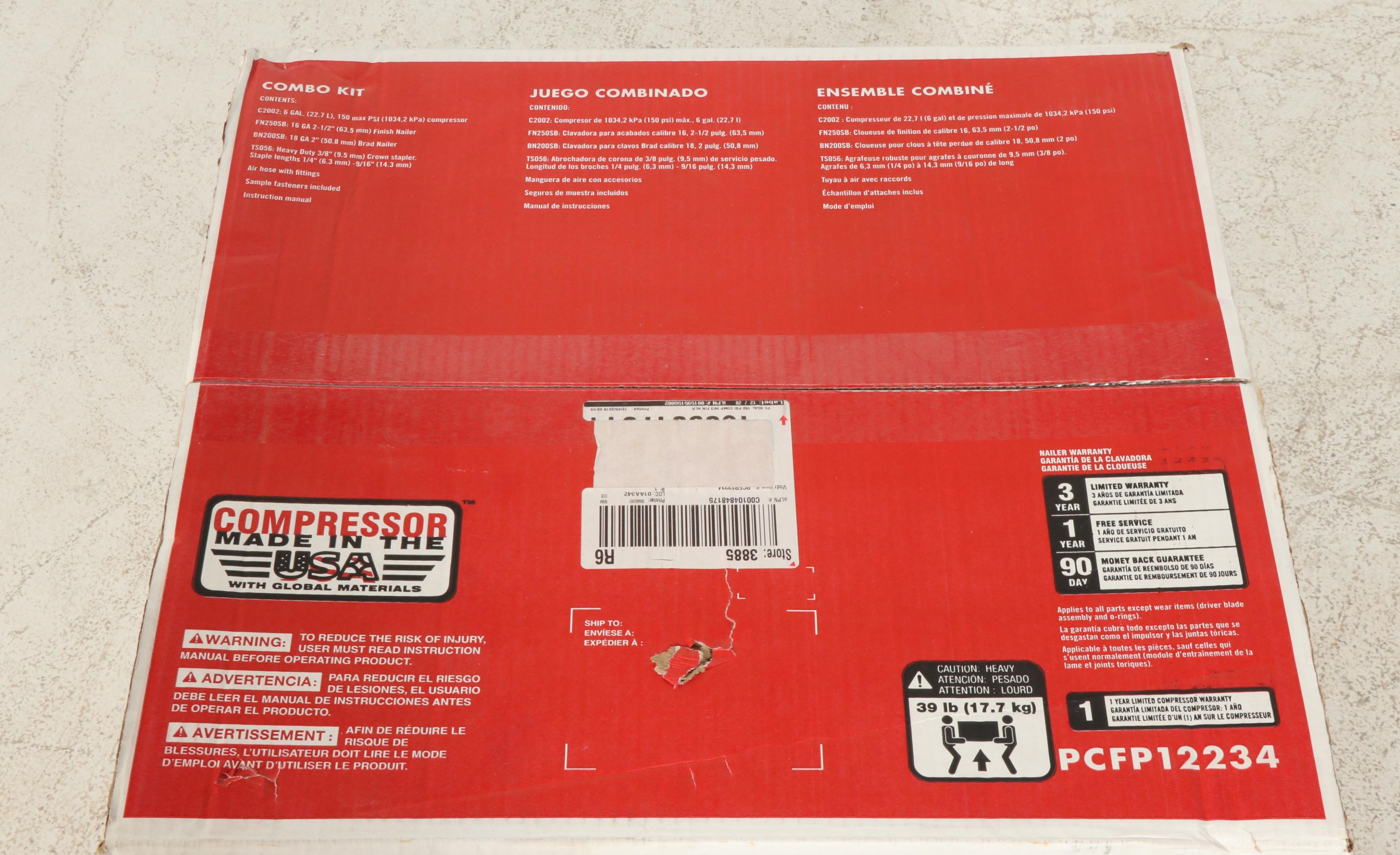 Porter-Cable Air Compresser Combo Kit