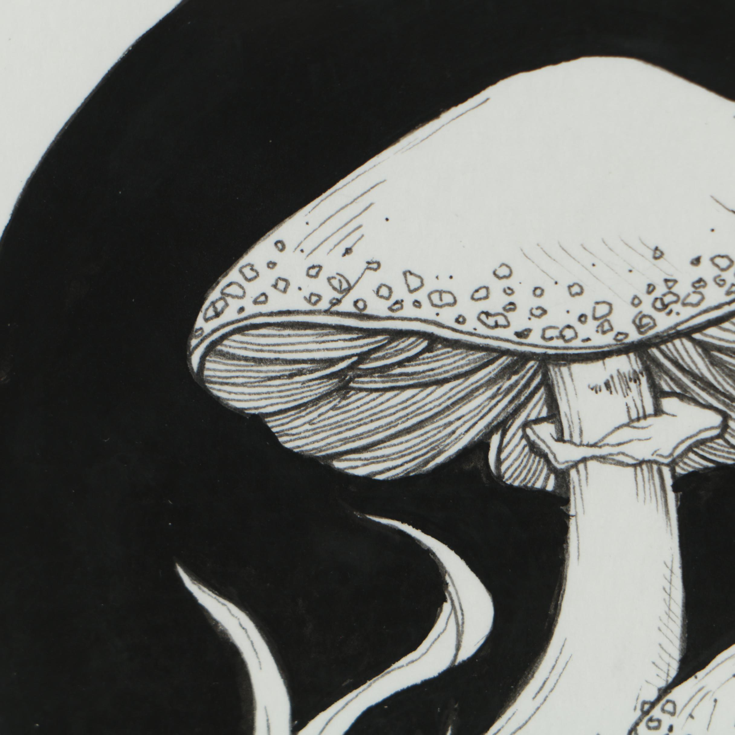 Shannon Fitch Embellished Ink Drawing "Tedious and Brief"