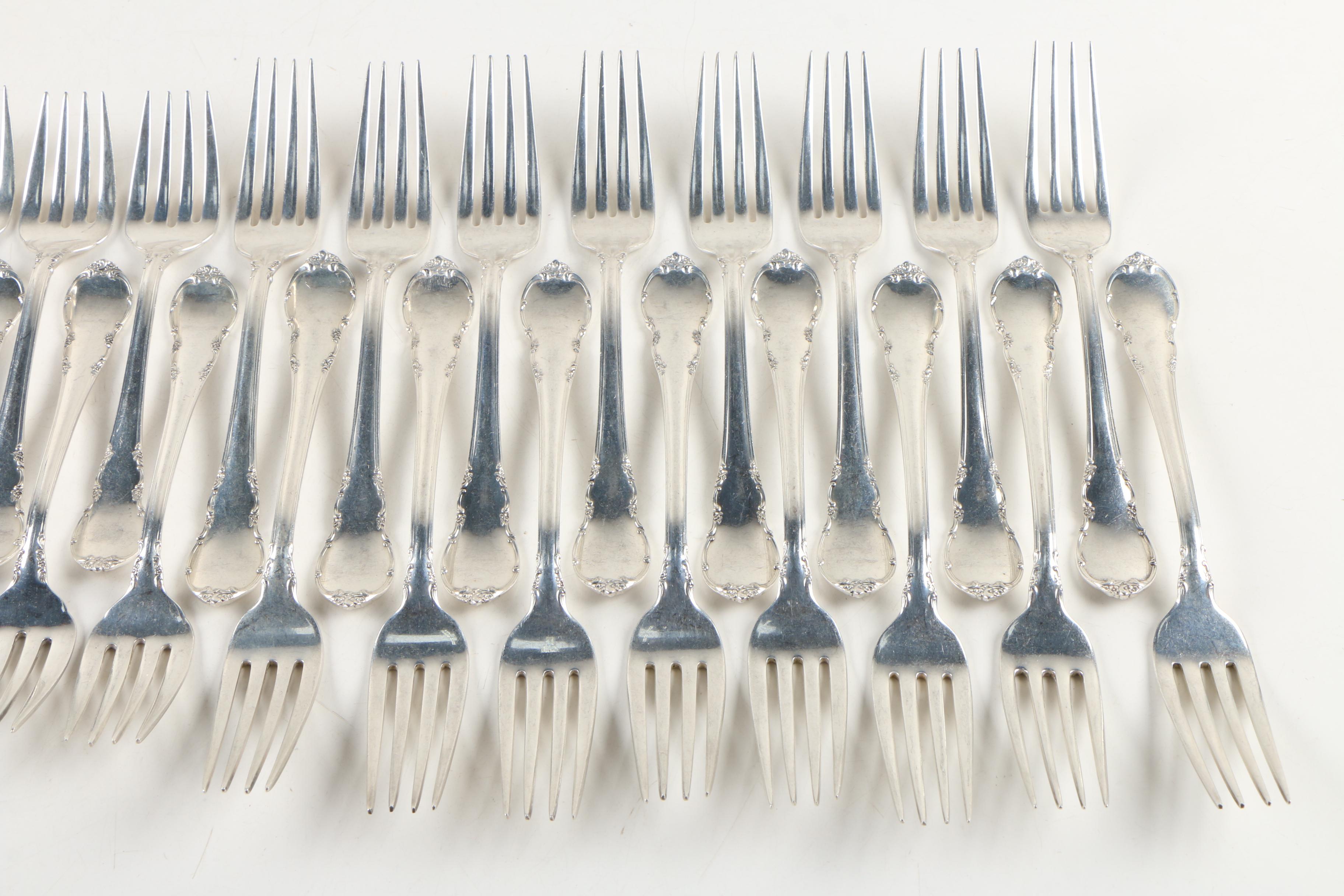 Lunt "Modern Victorian" Sterling Silver Flatware, Mid-Century