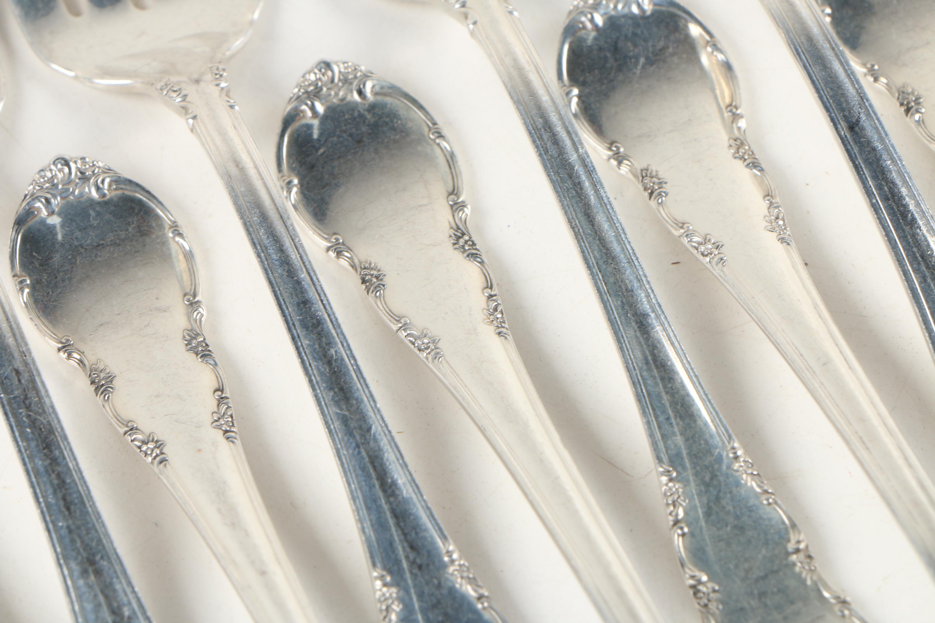 Lunt "Modern Victorian" Sterling Silver Flatware, Mid-Century