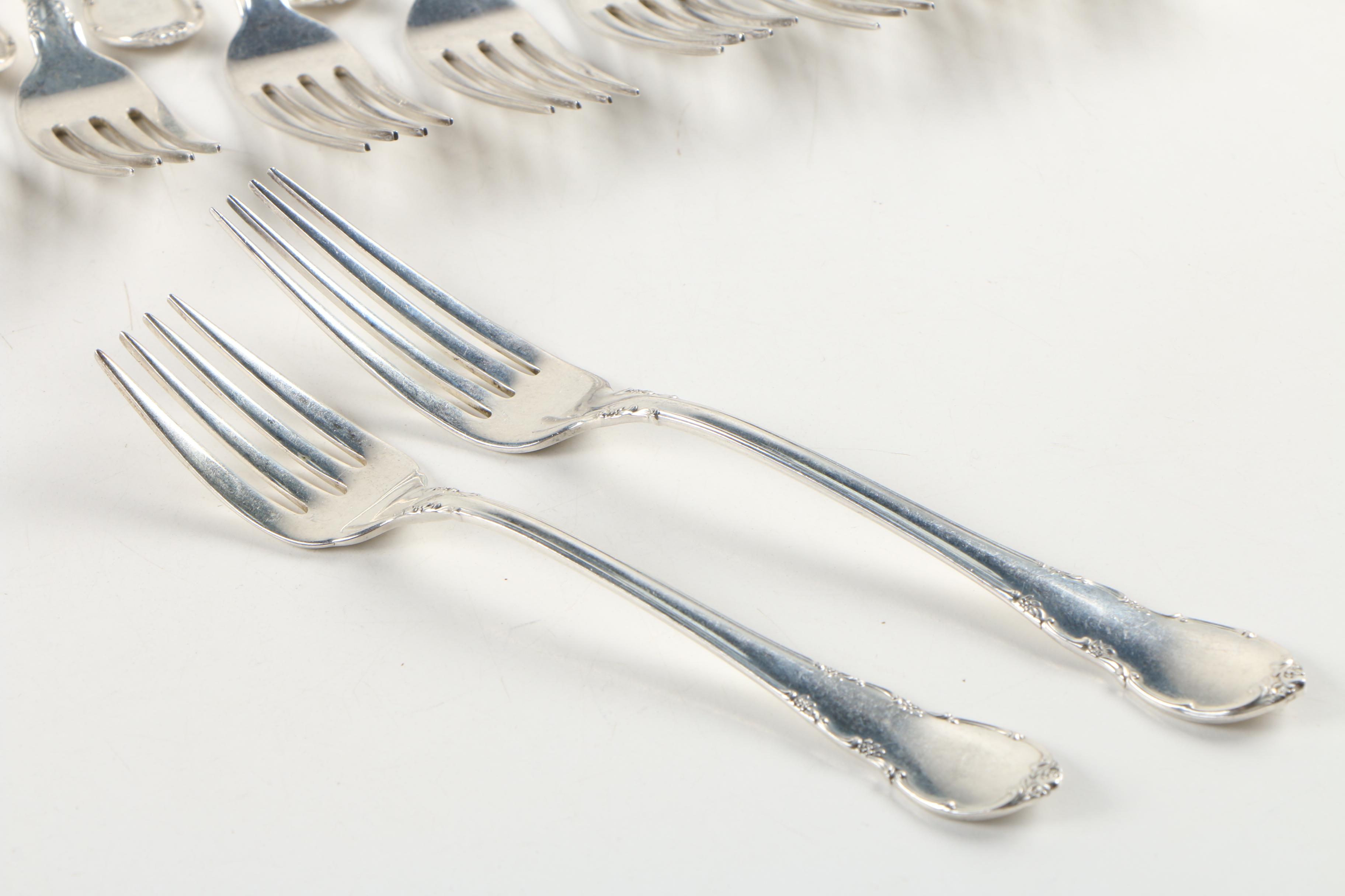 Lunt "Modern Victorian" Sterling Silver Flatware, Mid-Century
