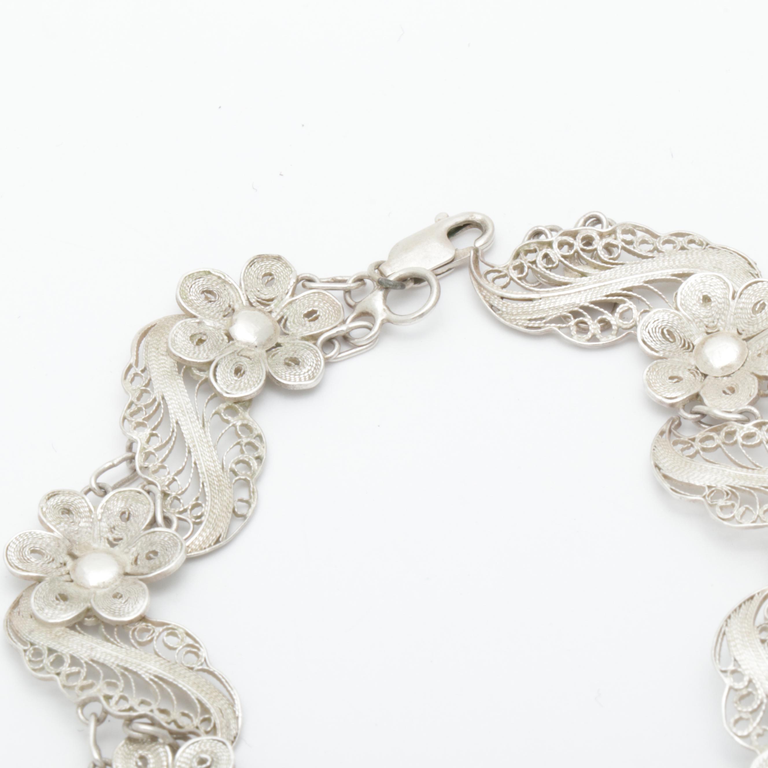 Sterling Silver Filigree Bracelet
