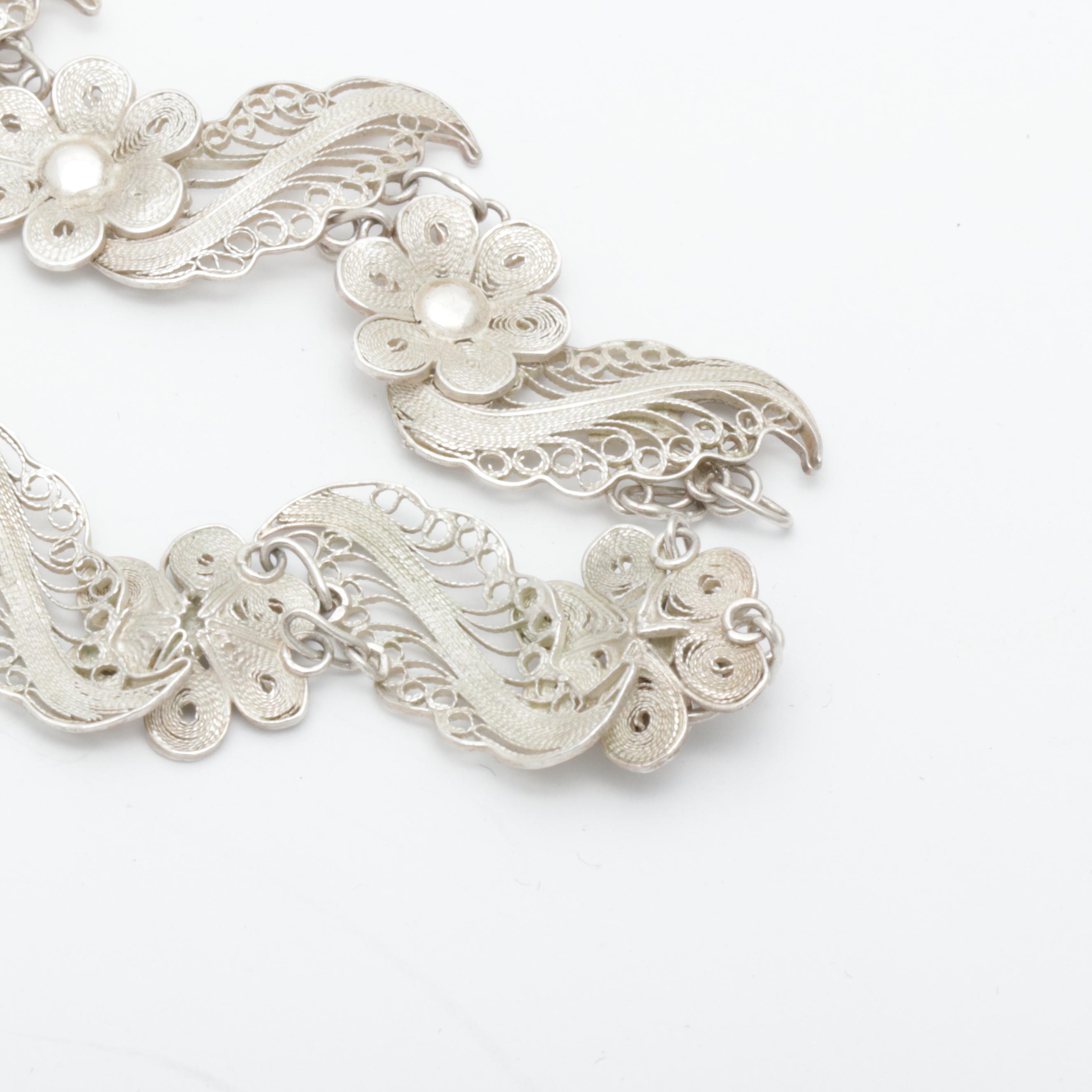 Sterling Silver Filigree Bracelet