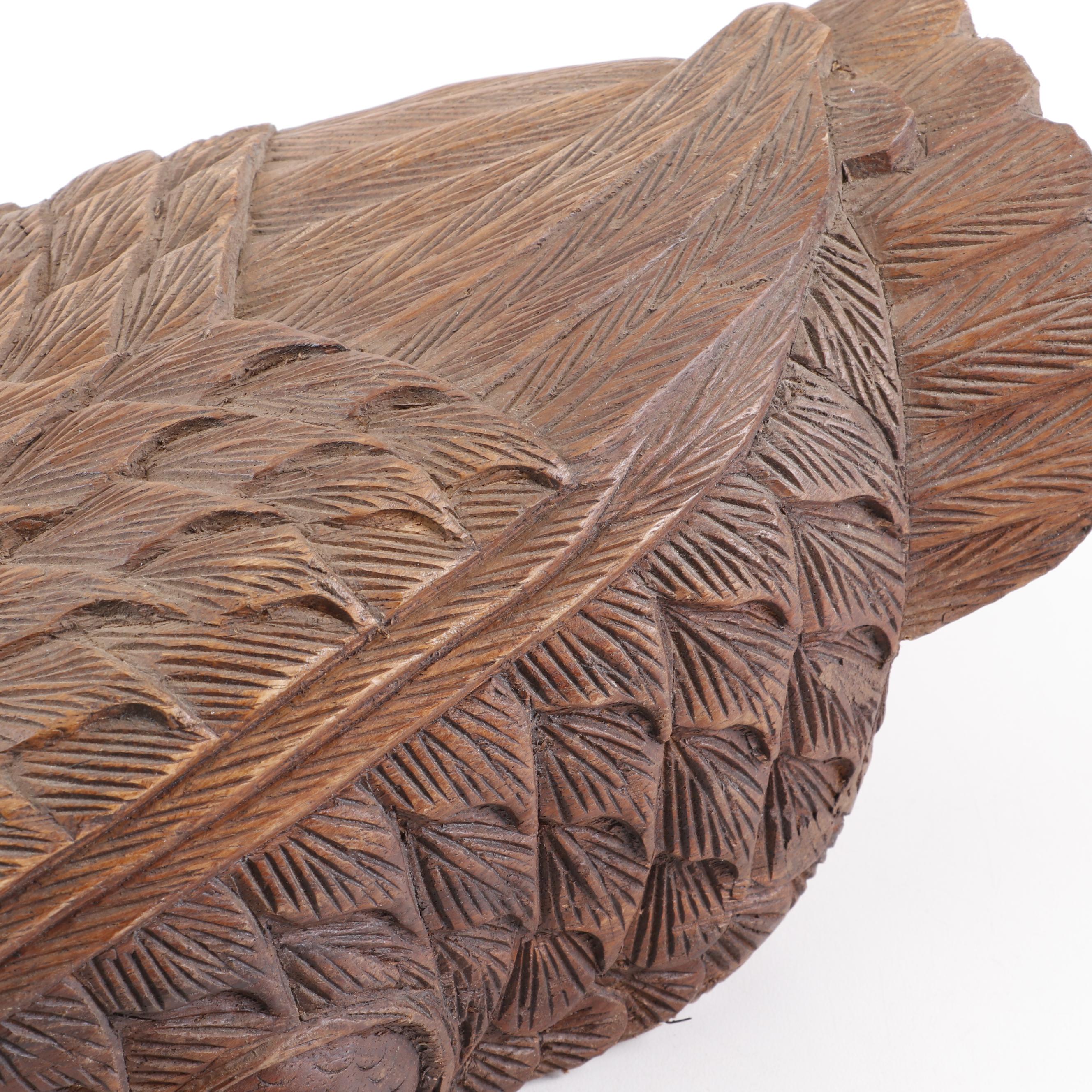 Hand Carved Teak Duck